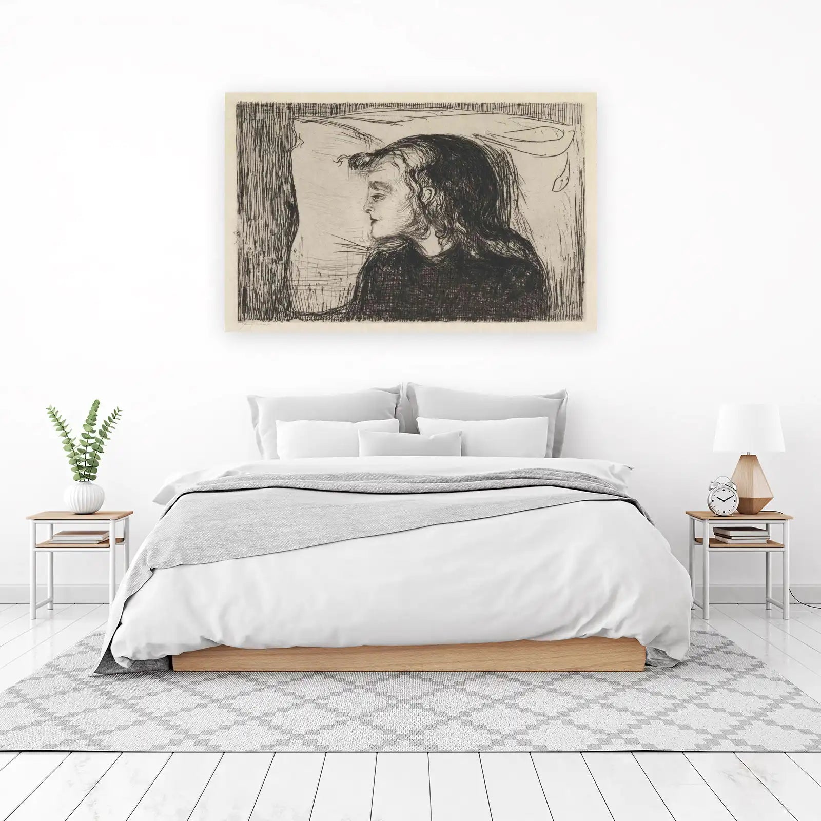 Melancholy Woman Portrait Wall Art