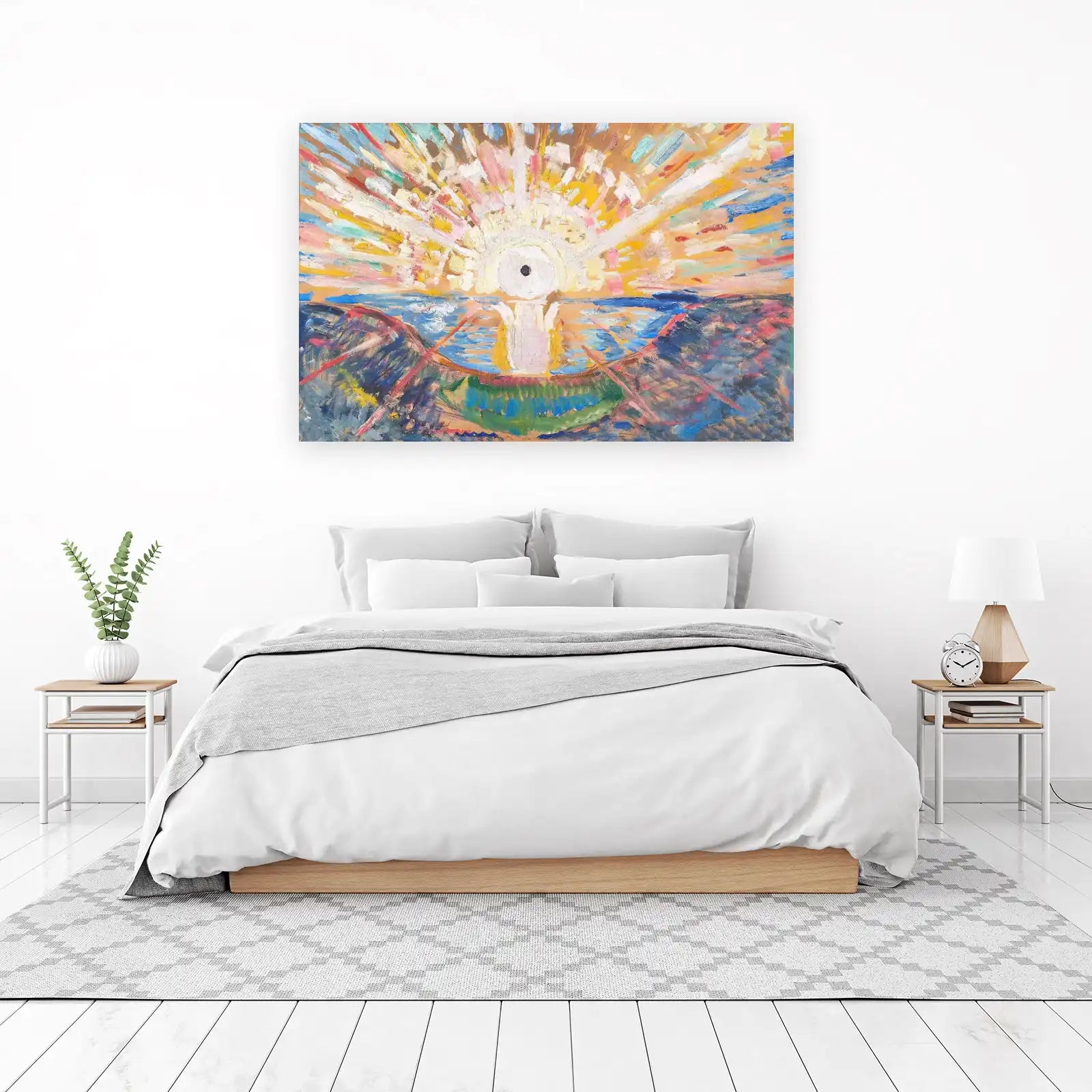 Radiant Sunrise Landscape Expressionist Wall Art