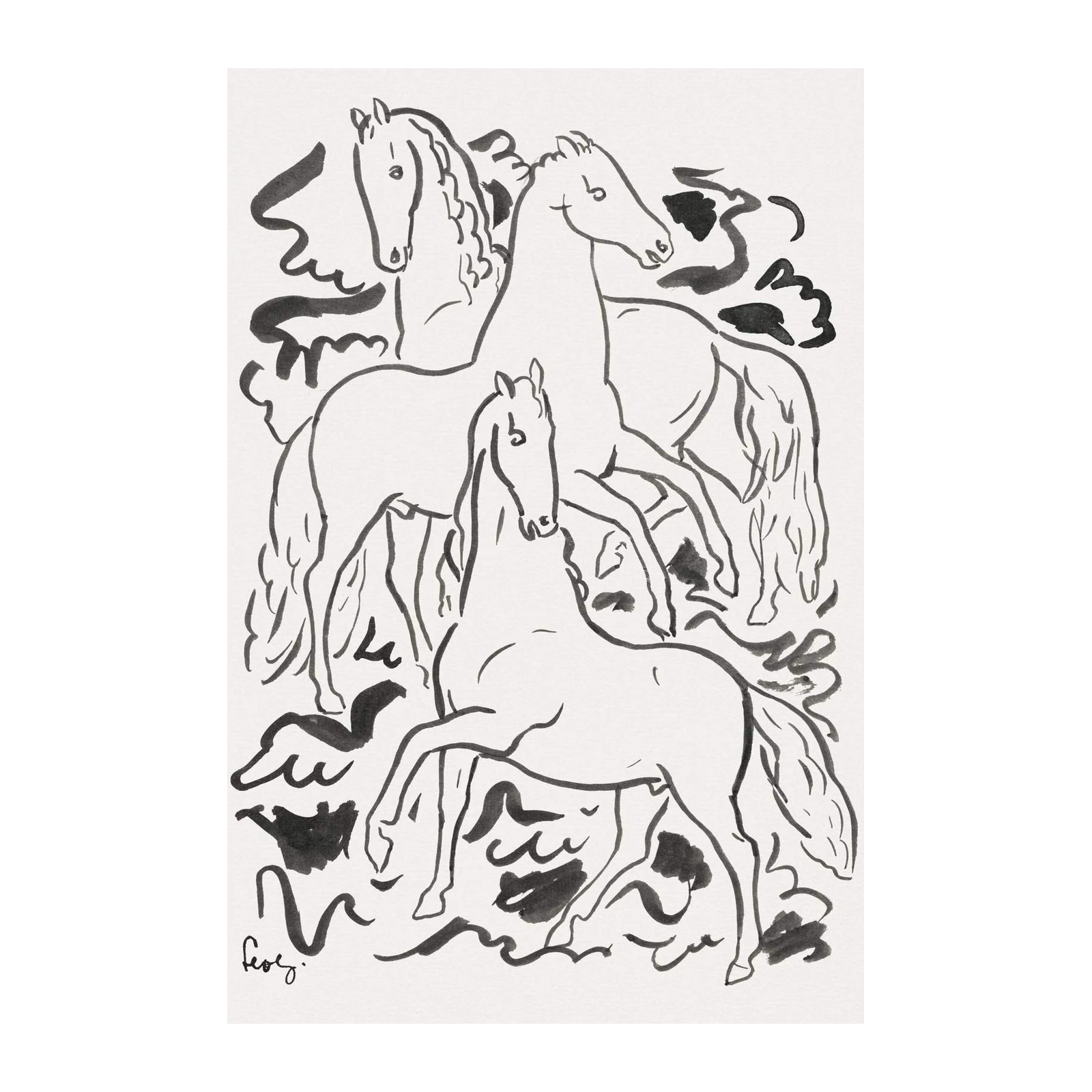 Elegant Horses Art Print