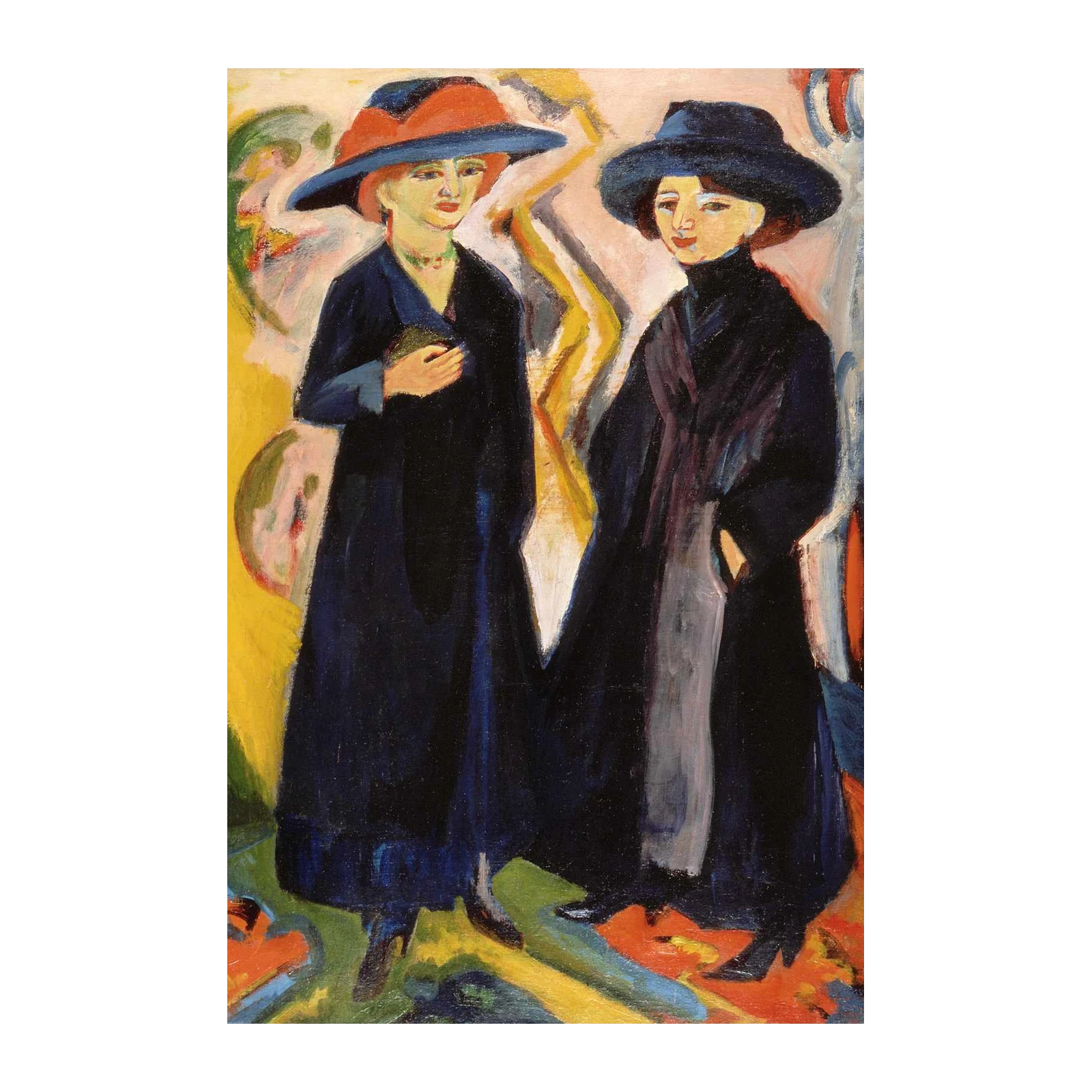 Embrace Modern Style with German Expressionist Two Women Wall Art