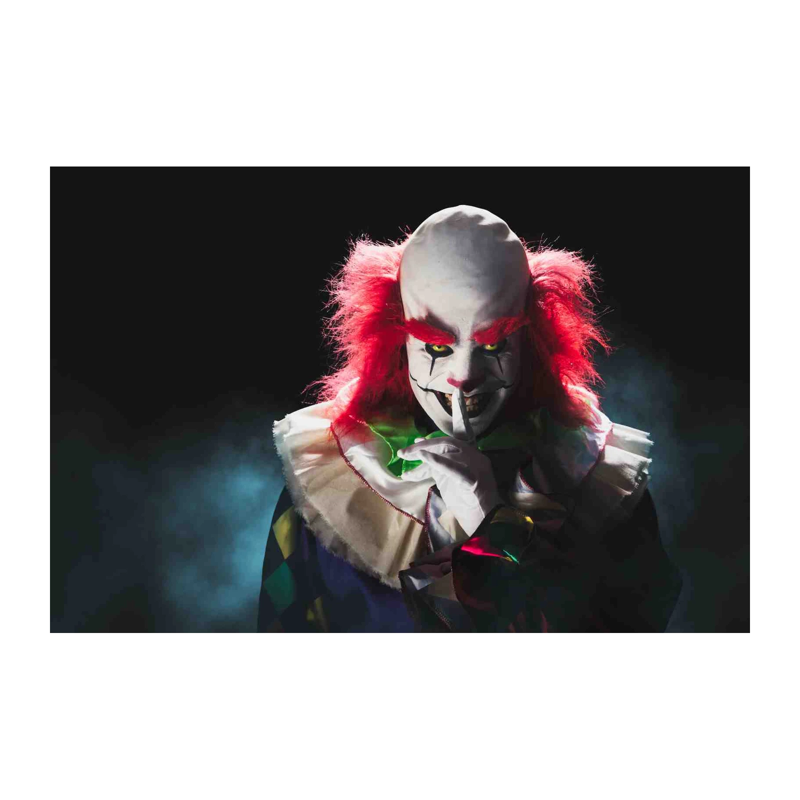 Creepy Clown "Shhh" Horror Wall Art