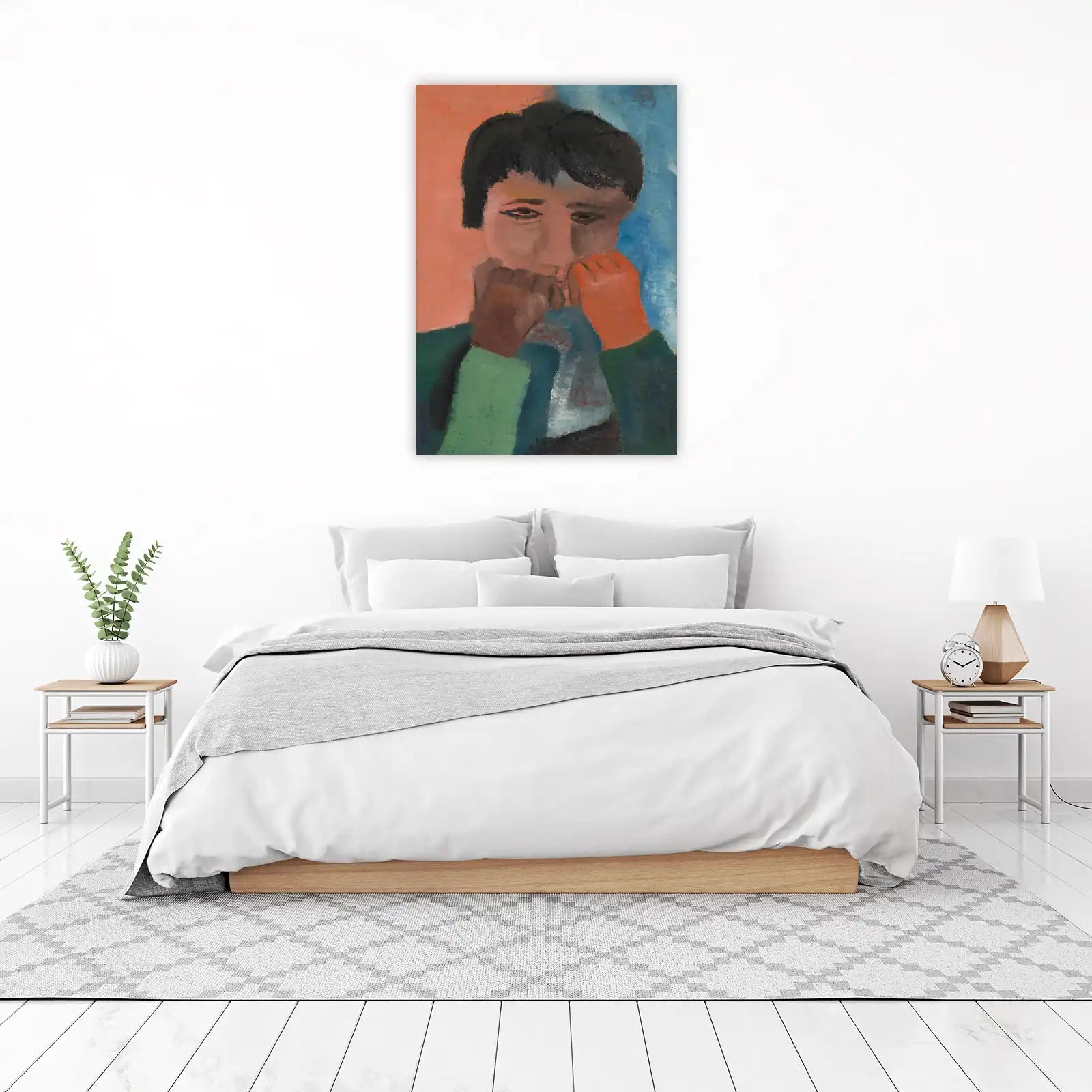 Expressive Portrait Mid-Century Modern Wall Art
