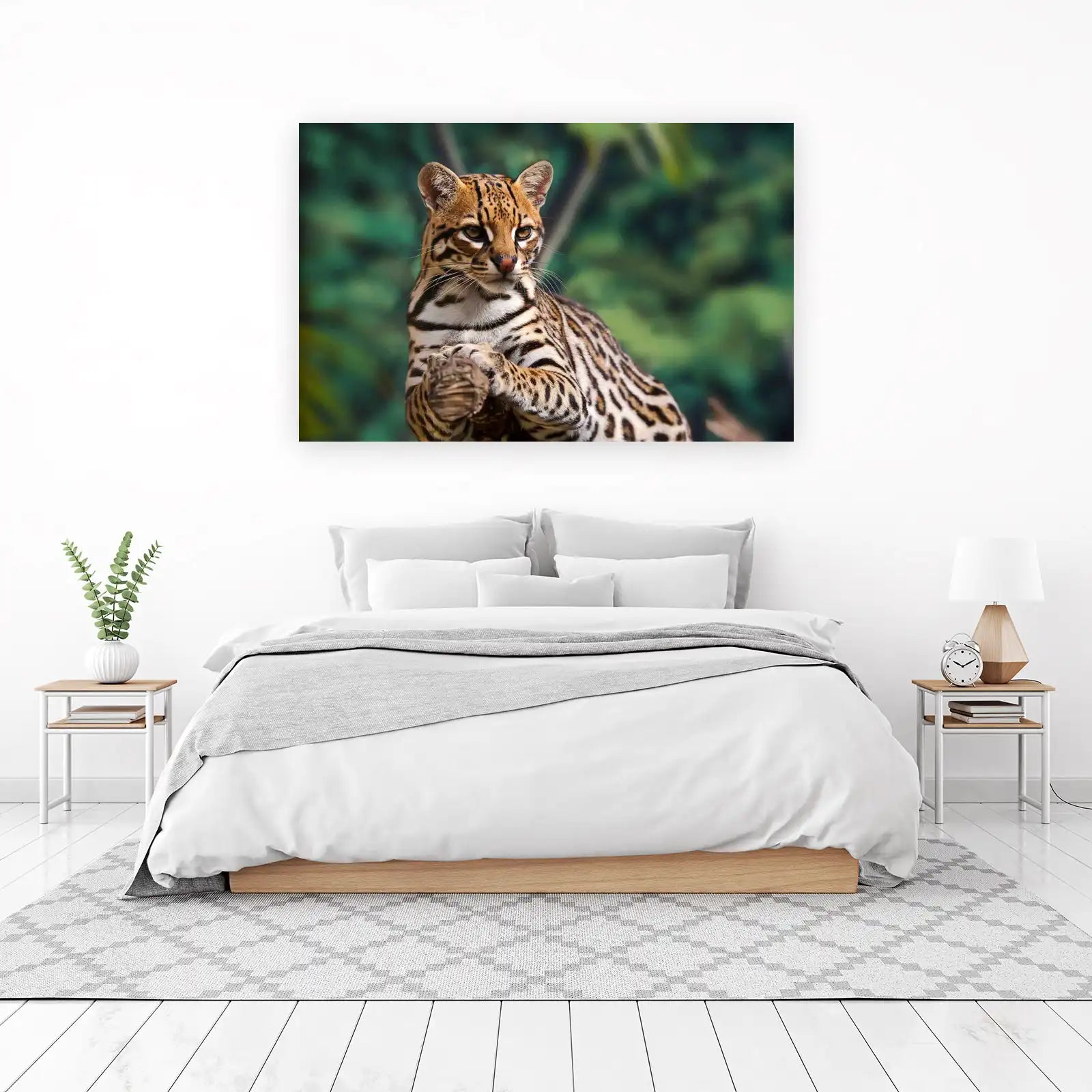Majestic Ocelot Portrait Wall Art