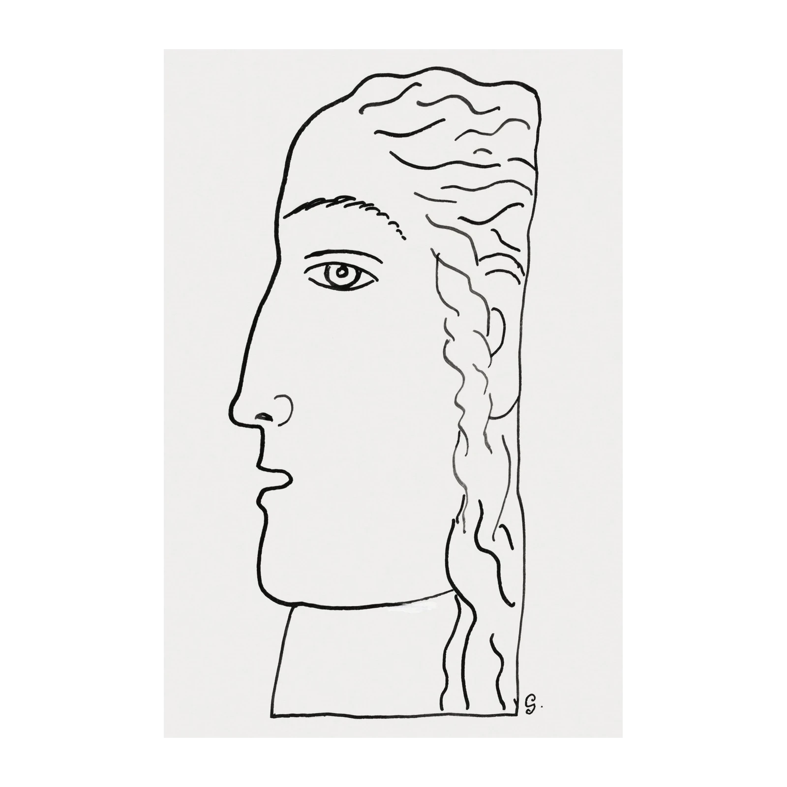 Minimalist Face Line Art Wall Art