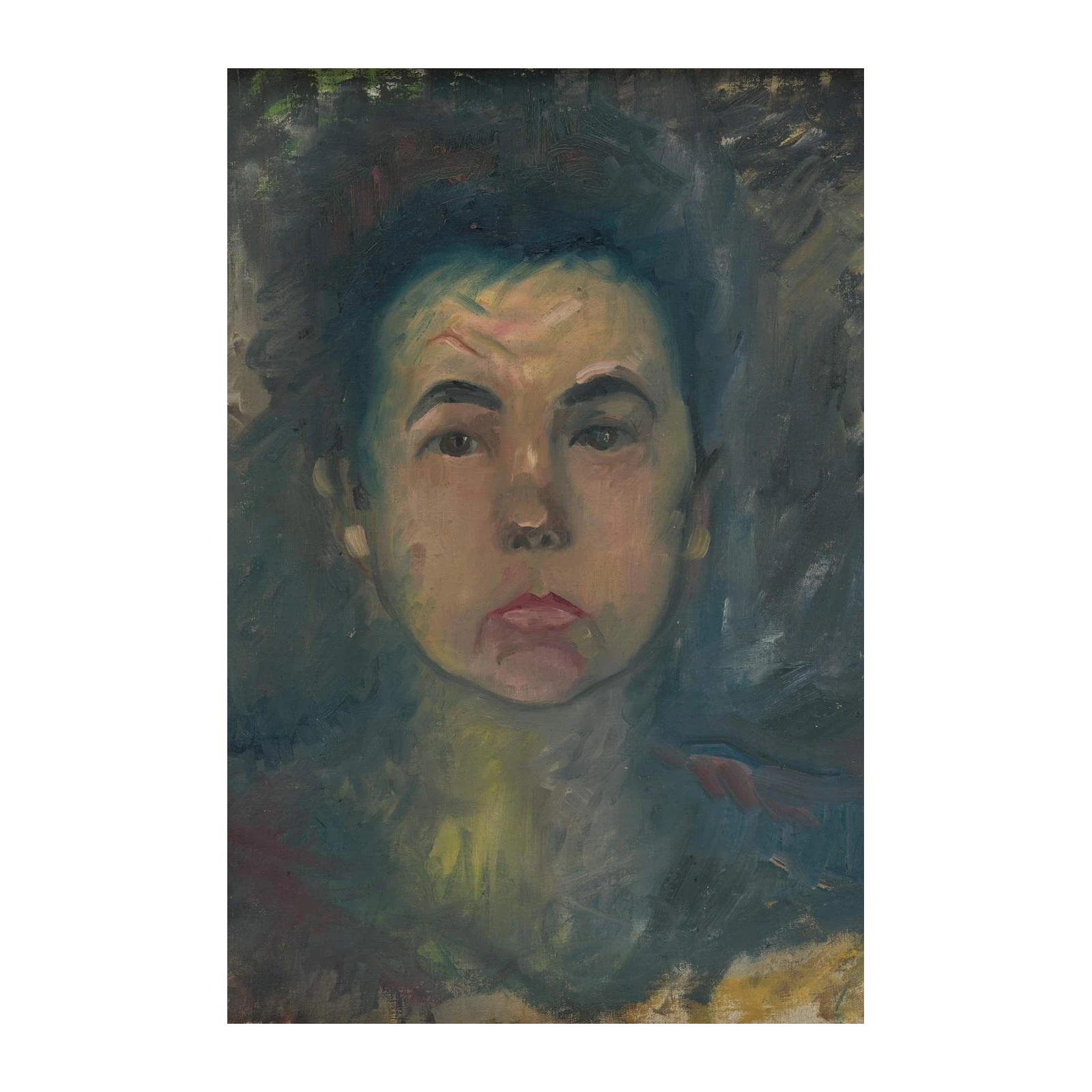 Moody Portrait Expressionist Wall Art