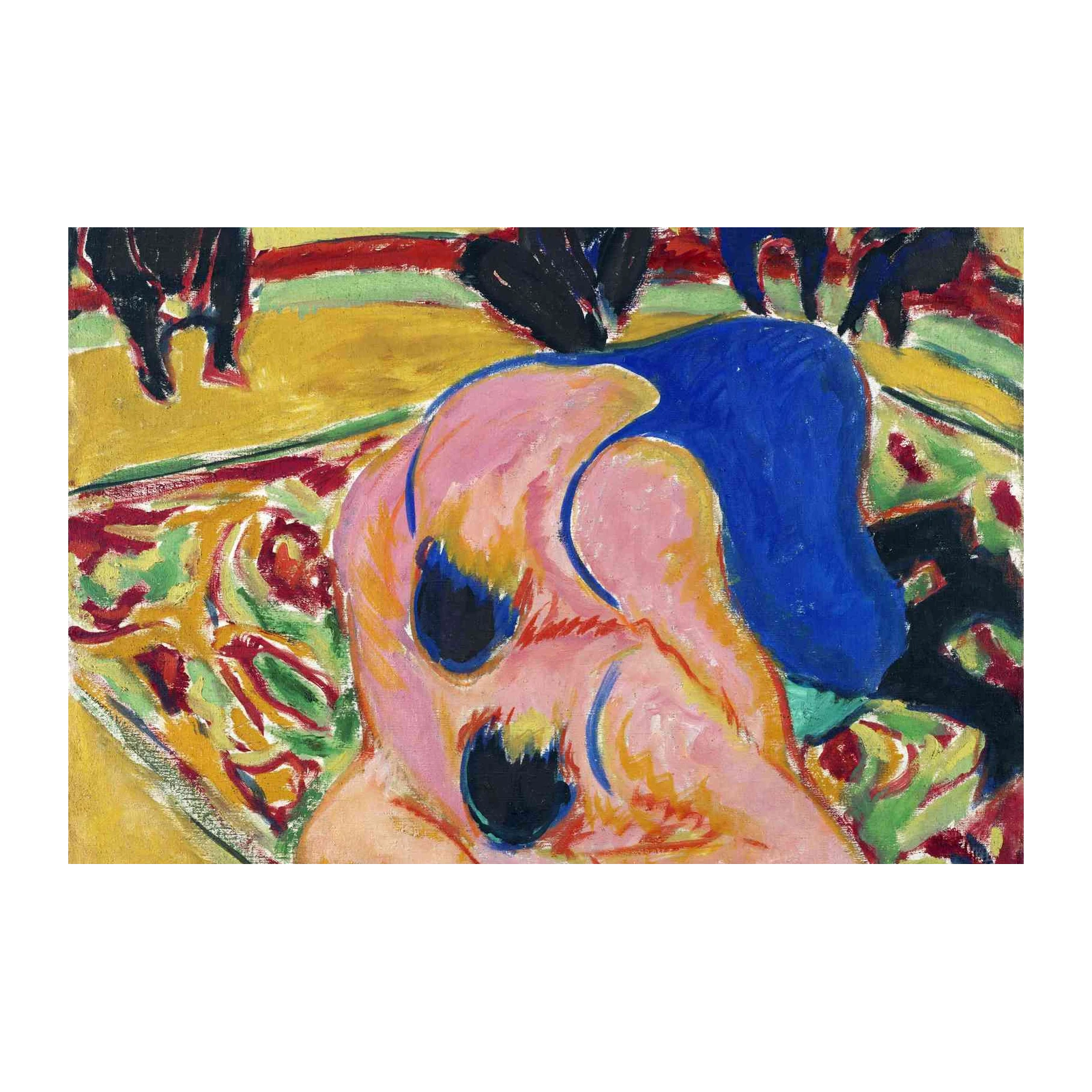 Vibrant Nude Expressionist Art Wall Art
