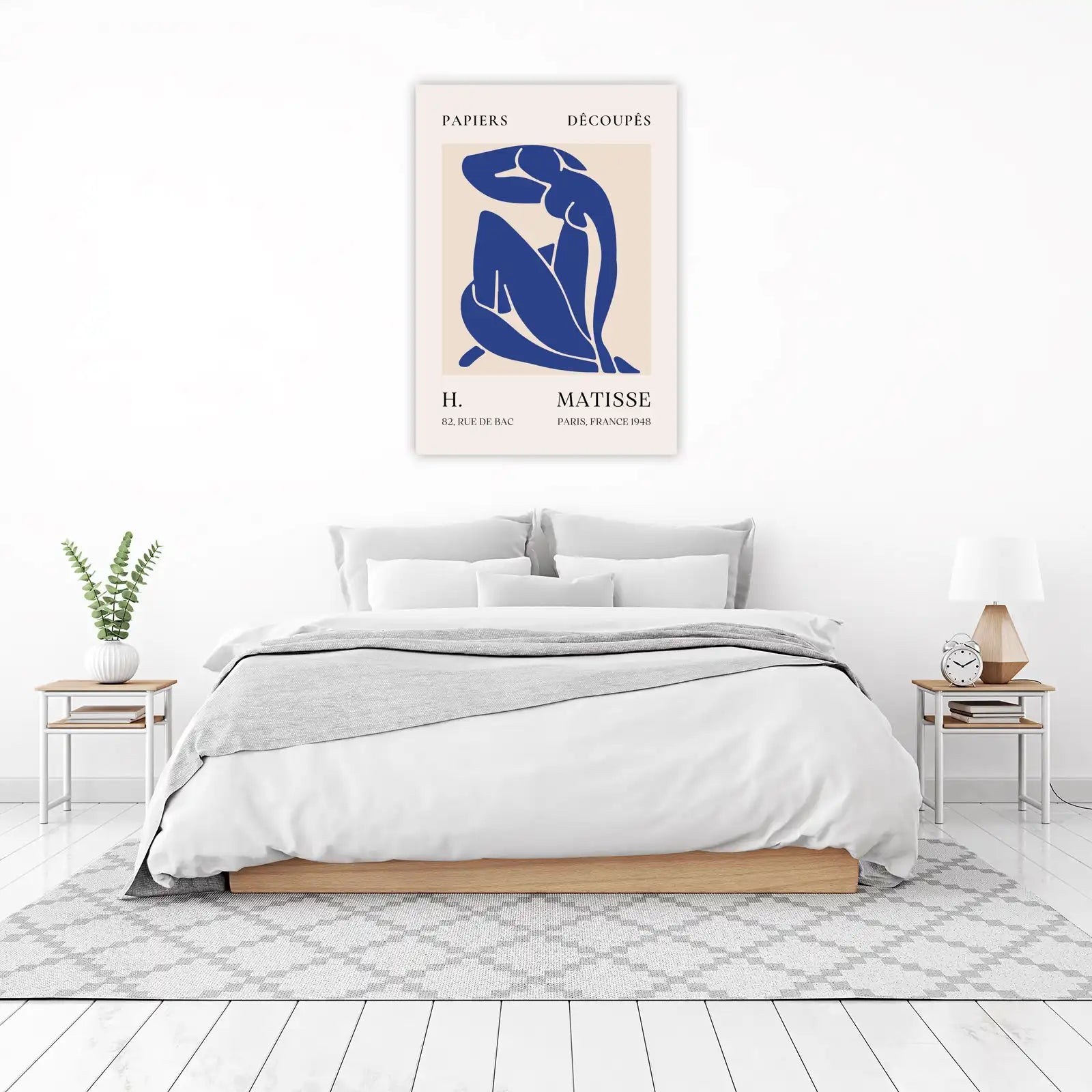 Blue Nude Matisse Inspired Papel DeCoupé Wall Art
