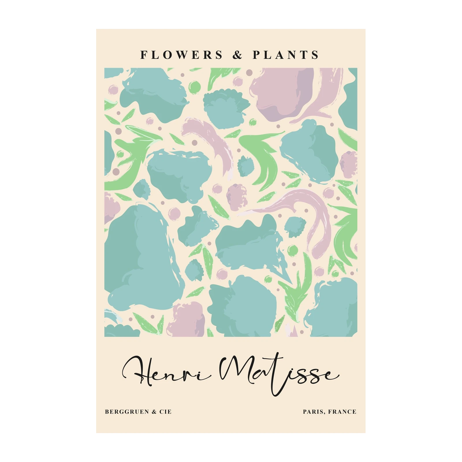 Abstract Floral Matisse Inspired Wall Art