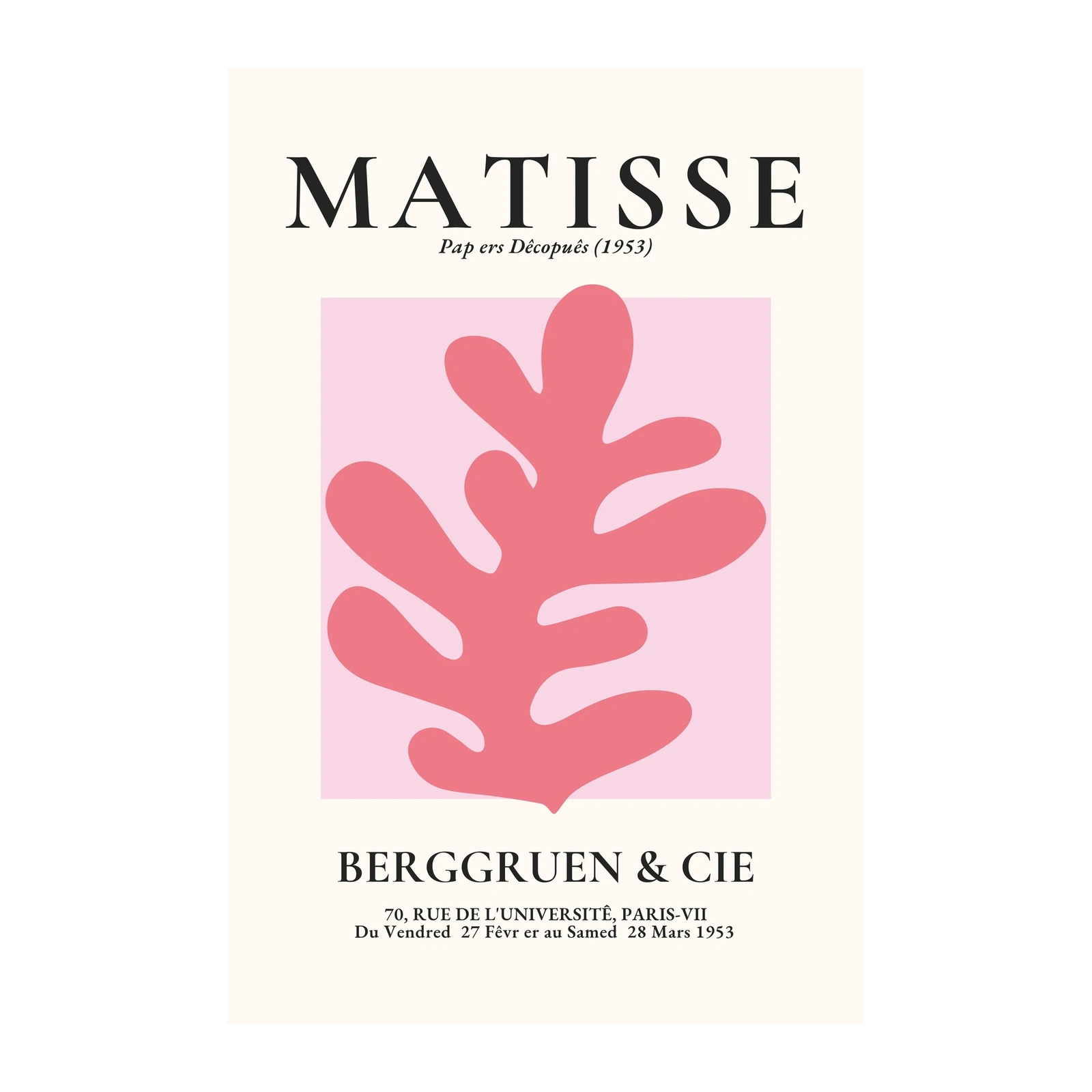 Matisse Pink Coral Cut-Out Wall Art