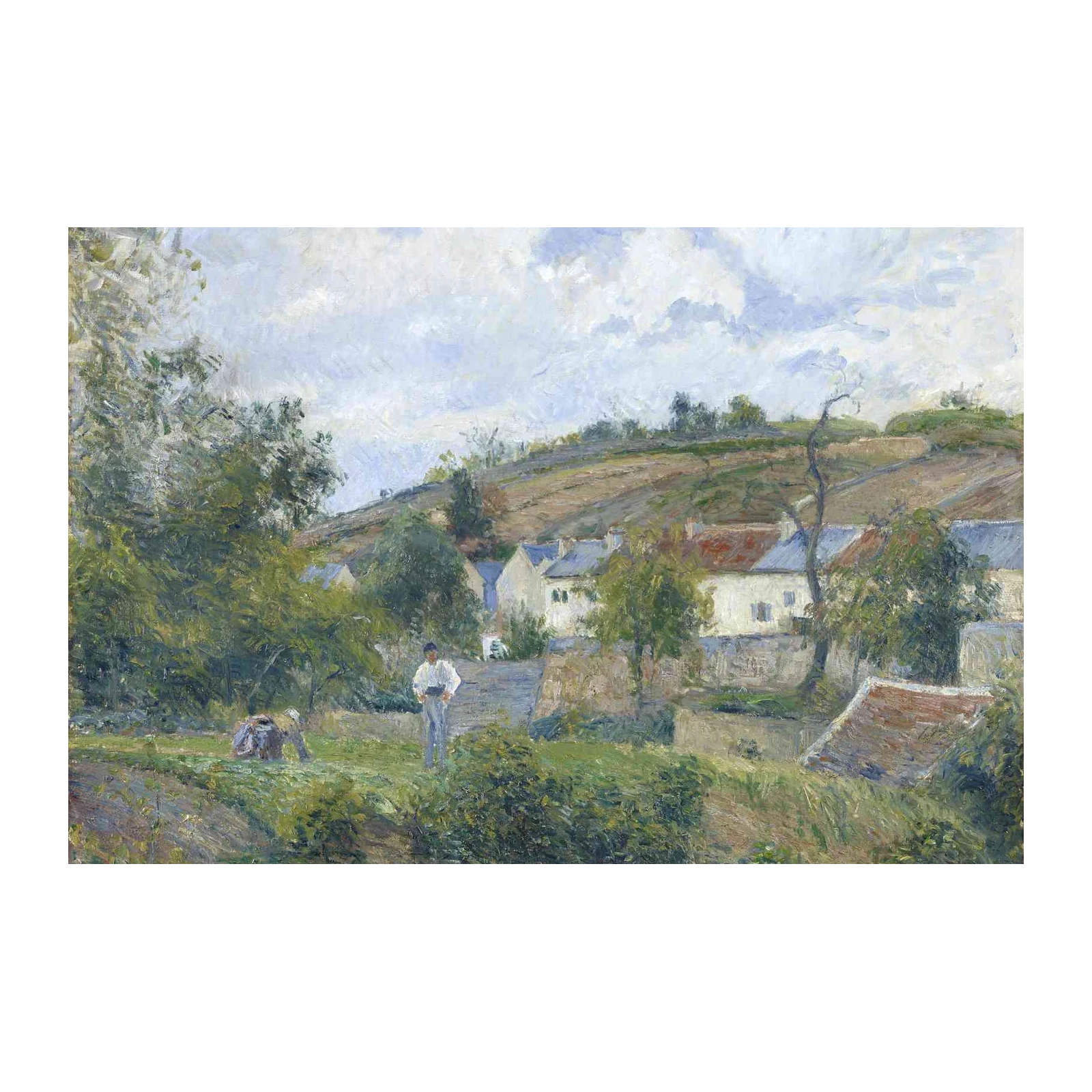 Impressionist Village Scene Wall Art