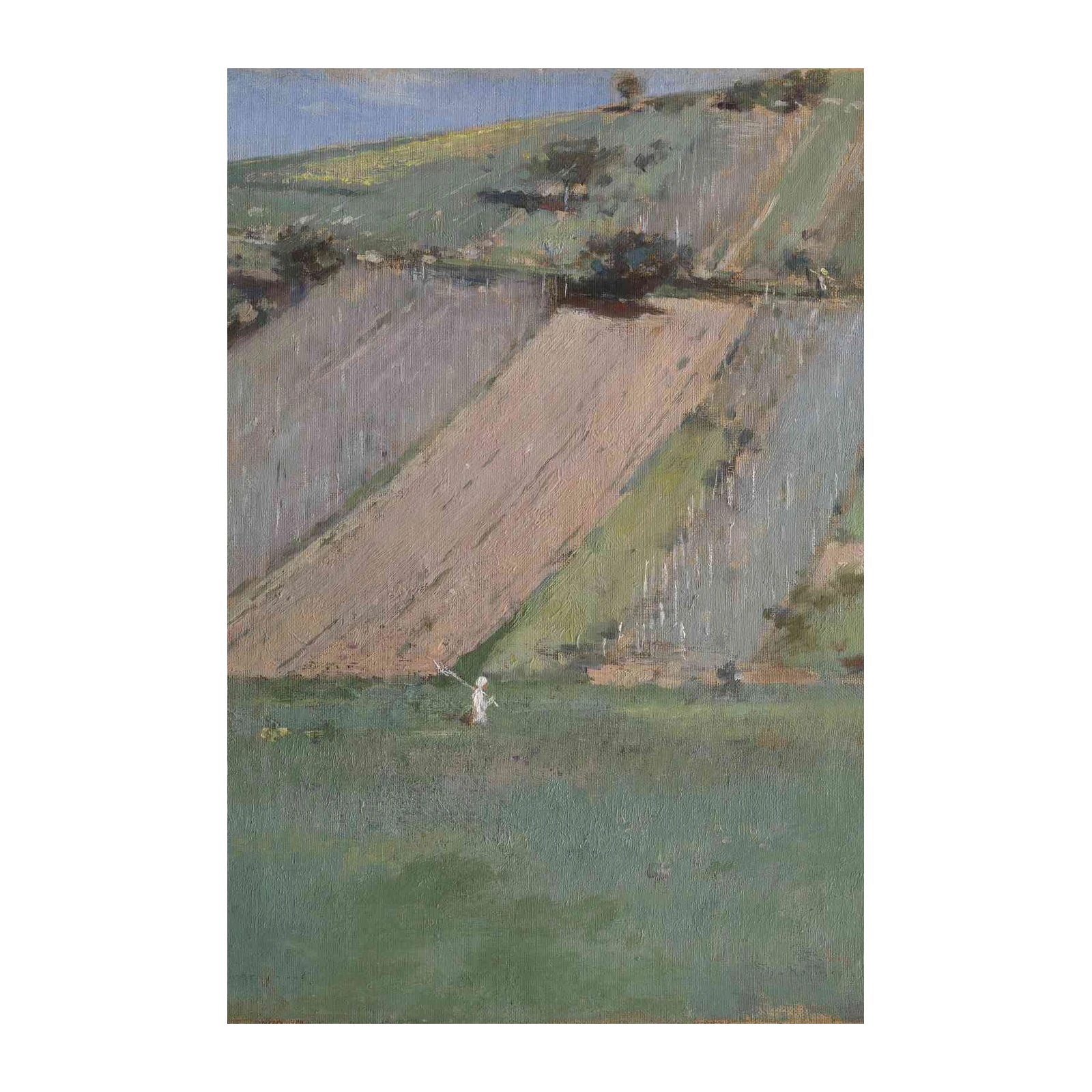 Pastoral Landscape with Figure Wall Art
