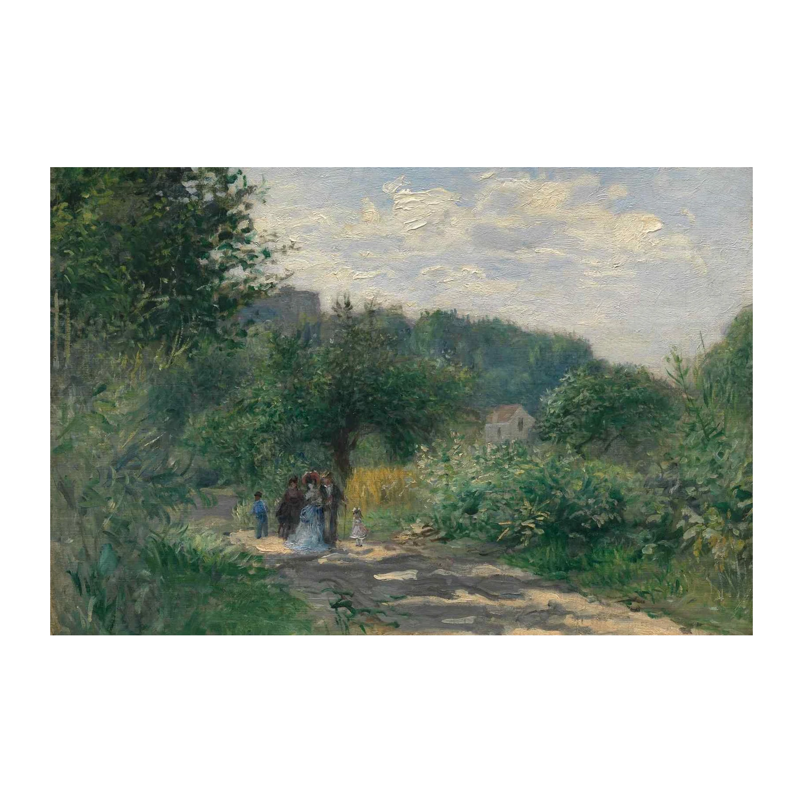 Impressionist Landscape Family Walk Wall Art