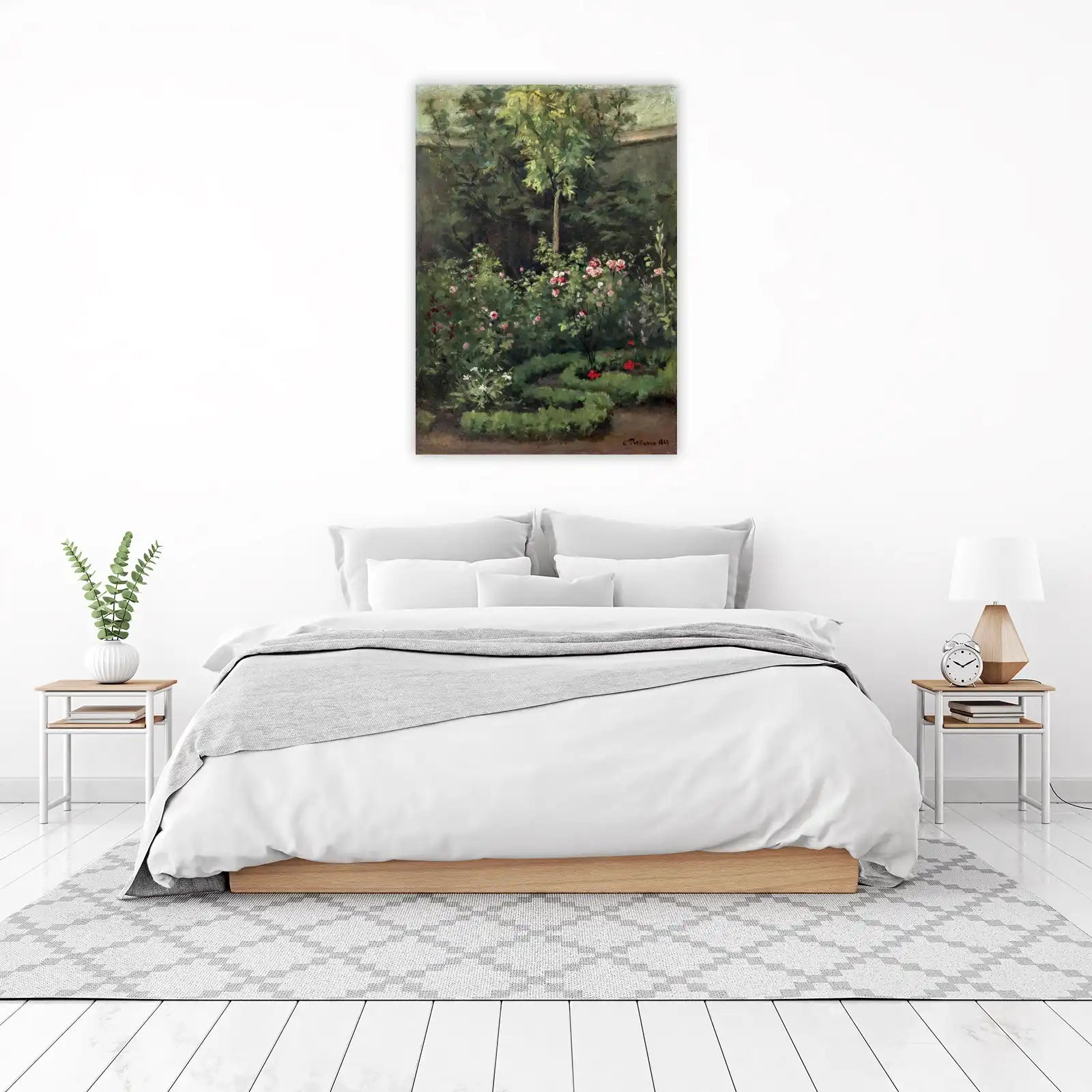 Impressionist Garden Rose Oil Painting Wall Art
