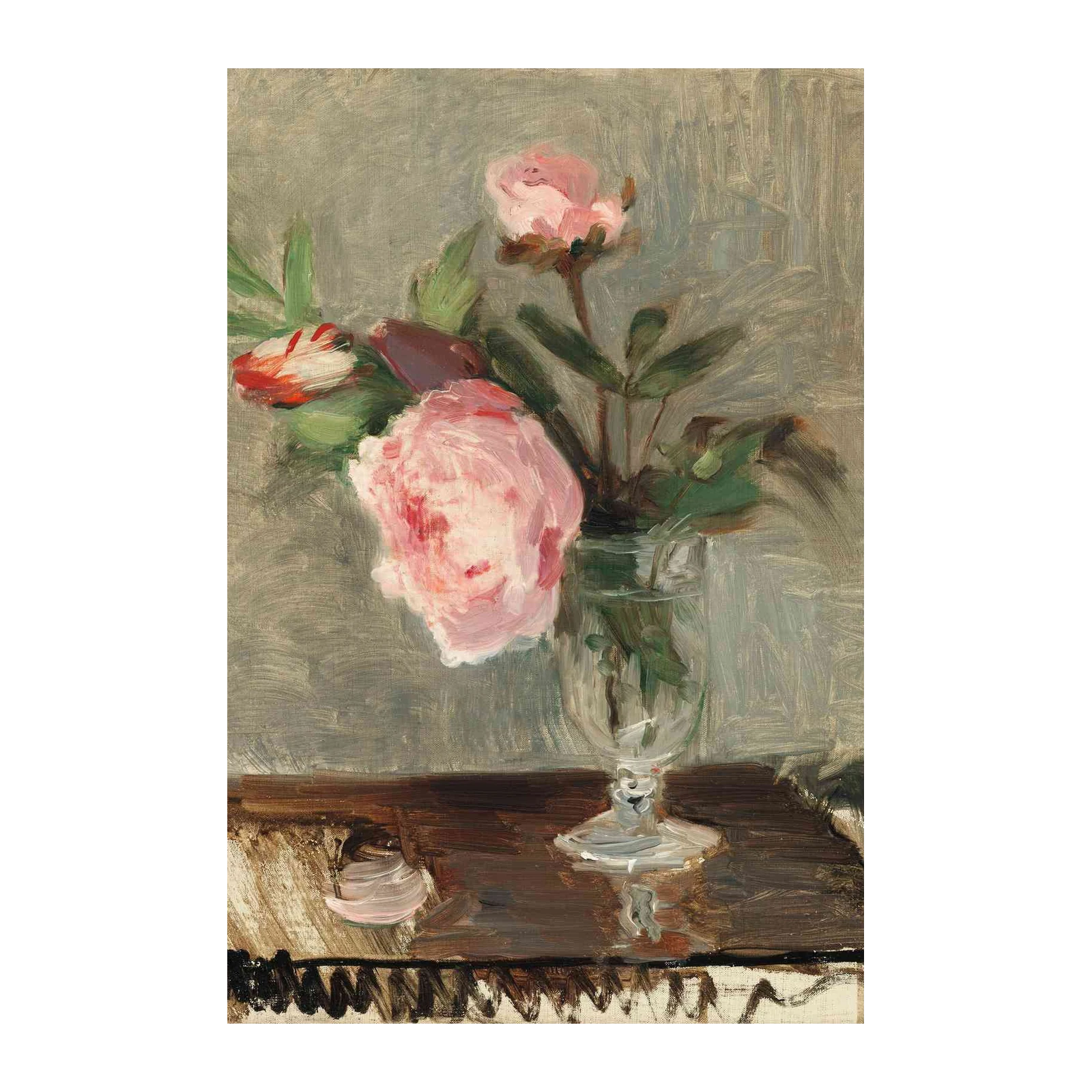 Pink Peonies Floral Still Life Wall Art