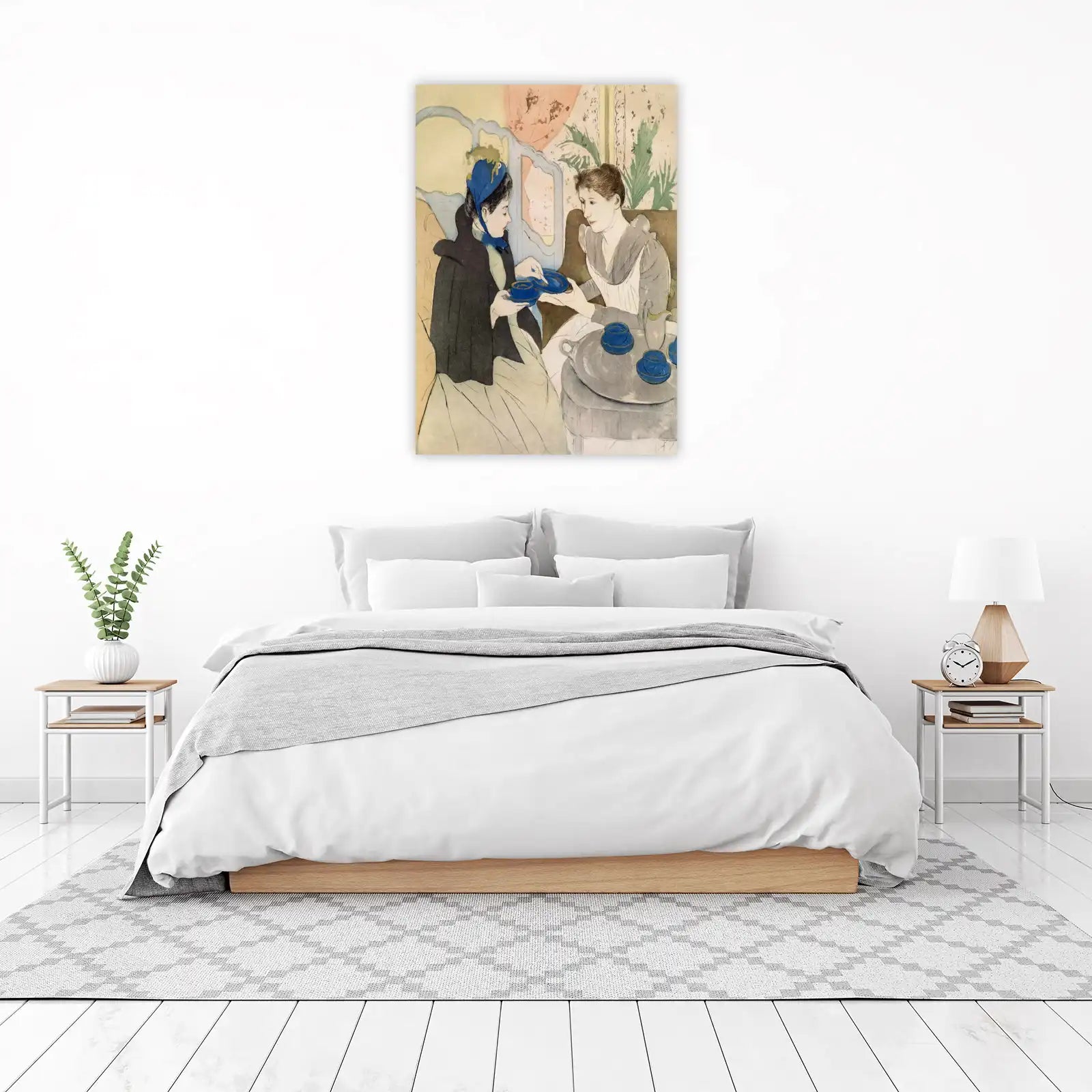 Elegant Tea Time Woman Art Wall Art