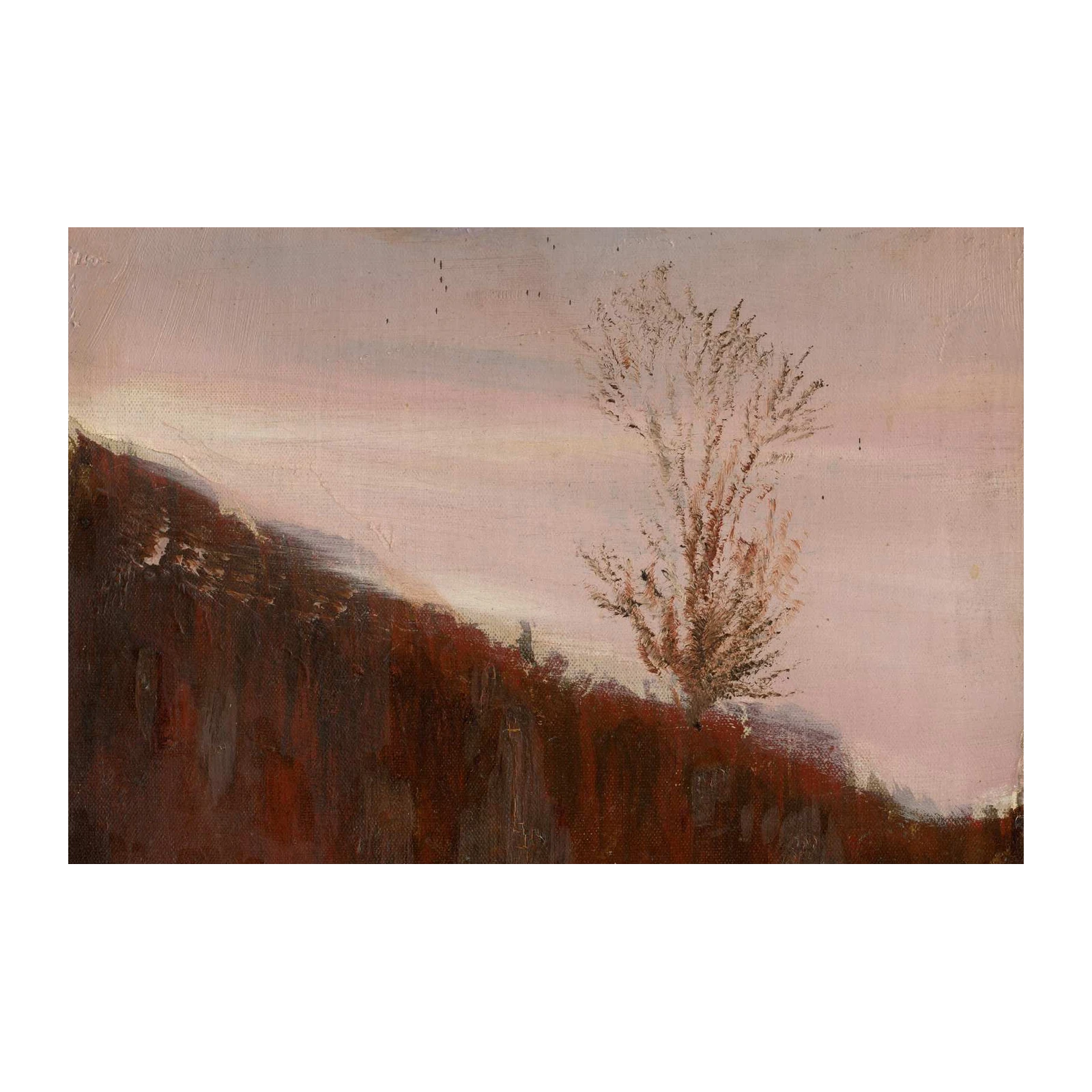 Serene Minimalist Landscape Tree Wall Art