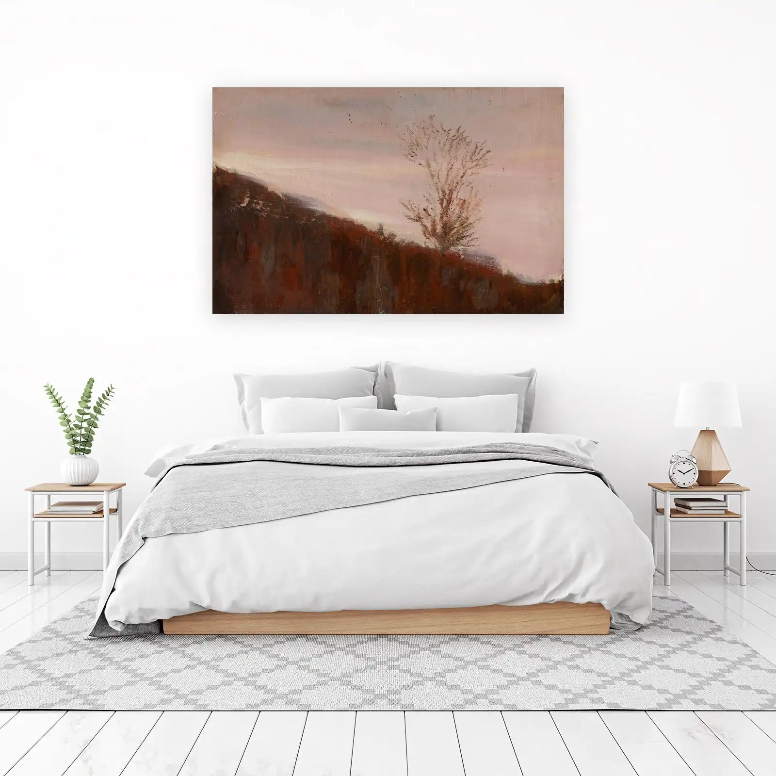 Serene Minimalist Landscape Tree Wall Art
