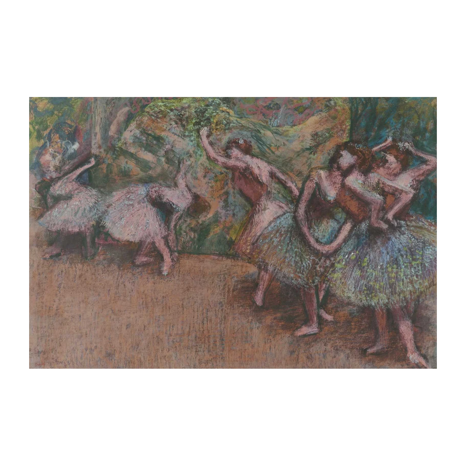 Ballet Dancers Pastel Wall Art - Elegant Art