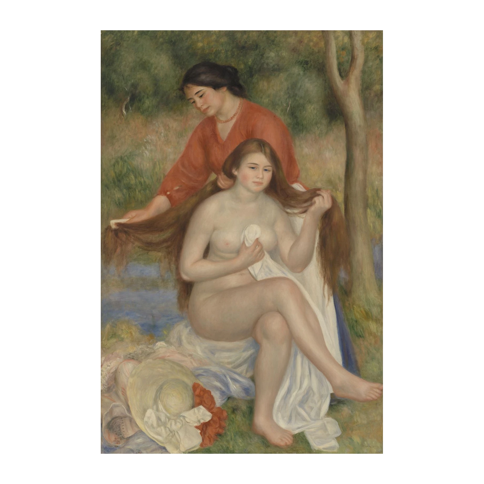 Bathers Combing Hair Impressionist Art Wall Art