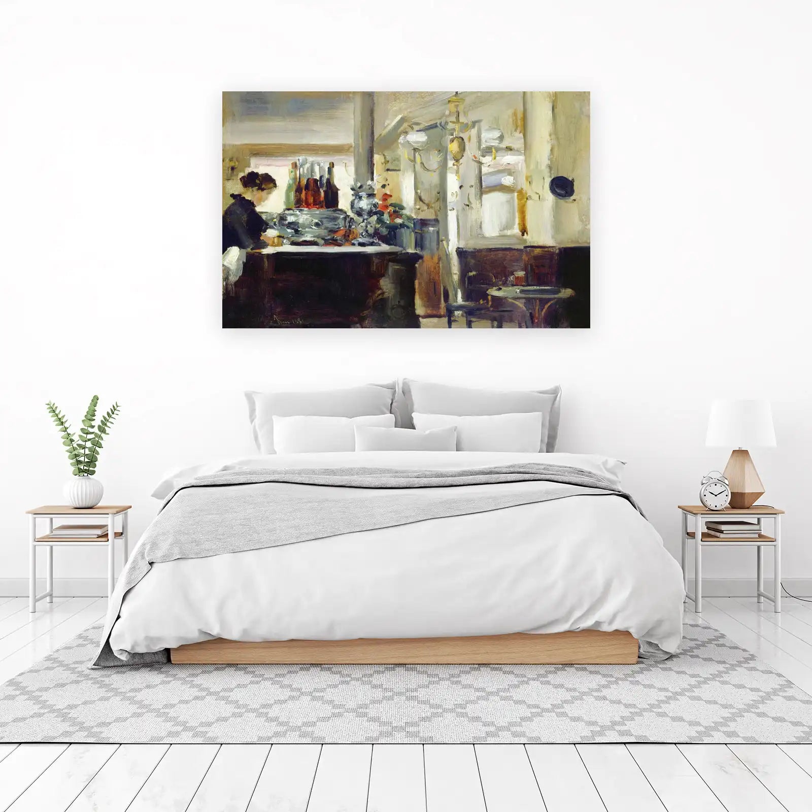 Vintage Cafe Scene Impressionist Wall Art