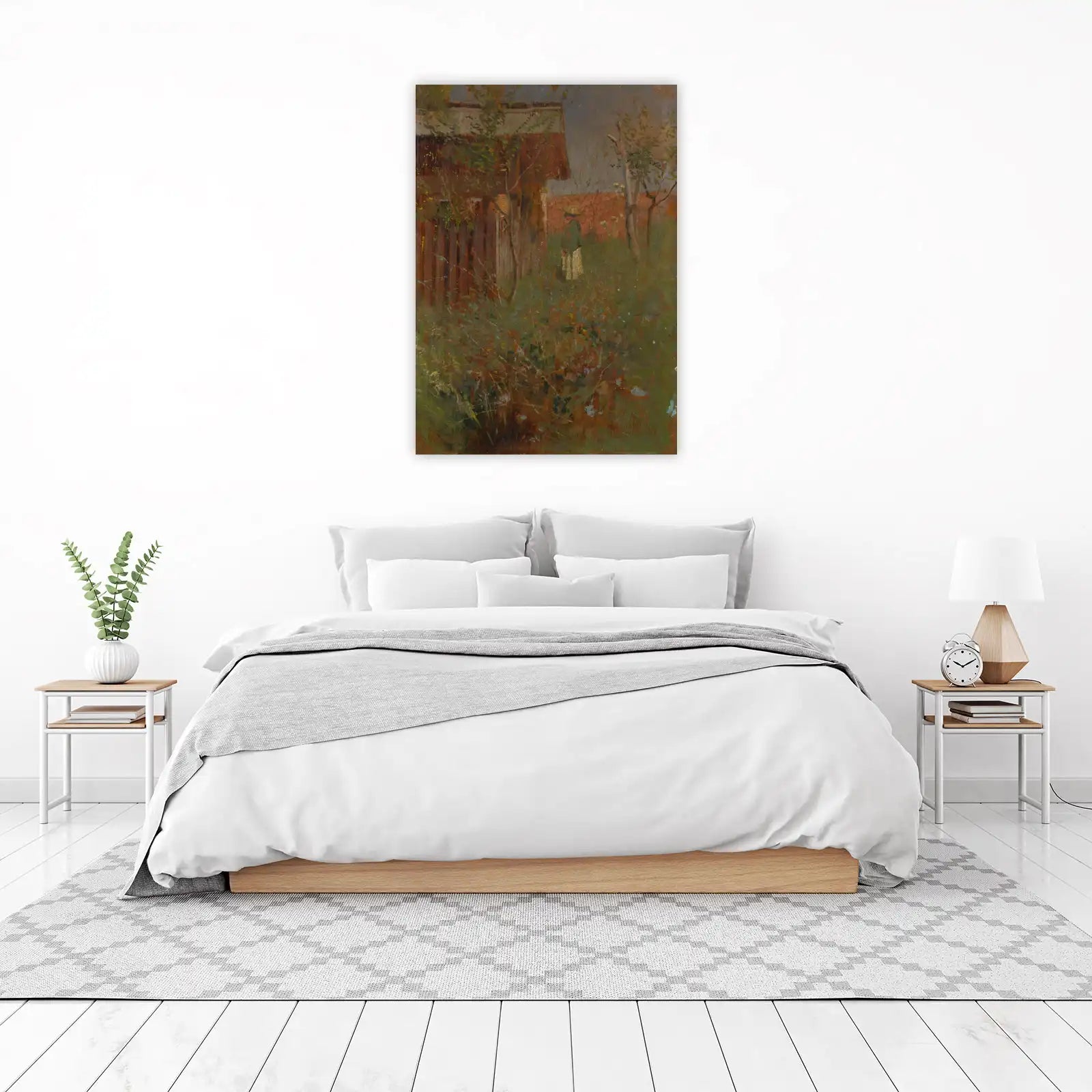 Impressionist Garden Scene Wall Art