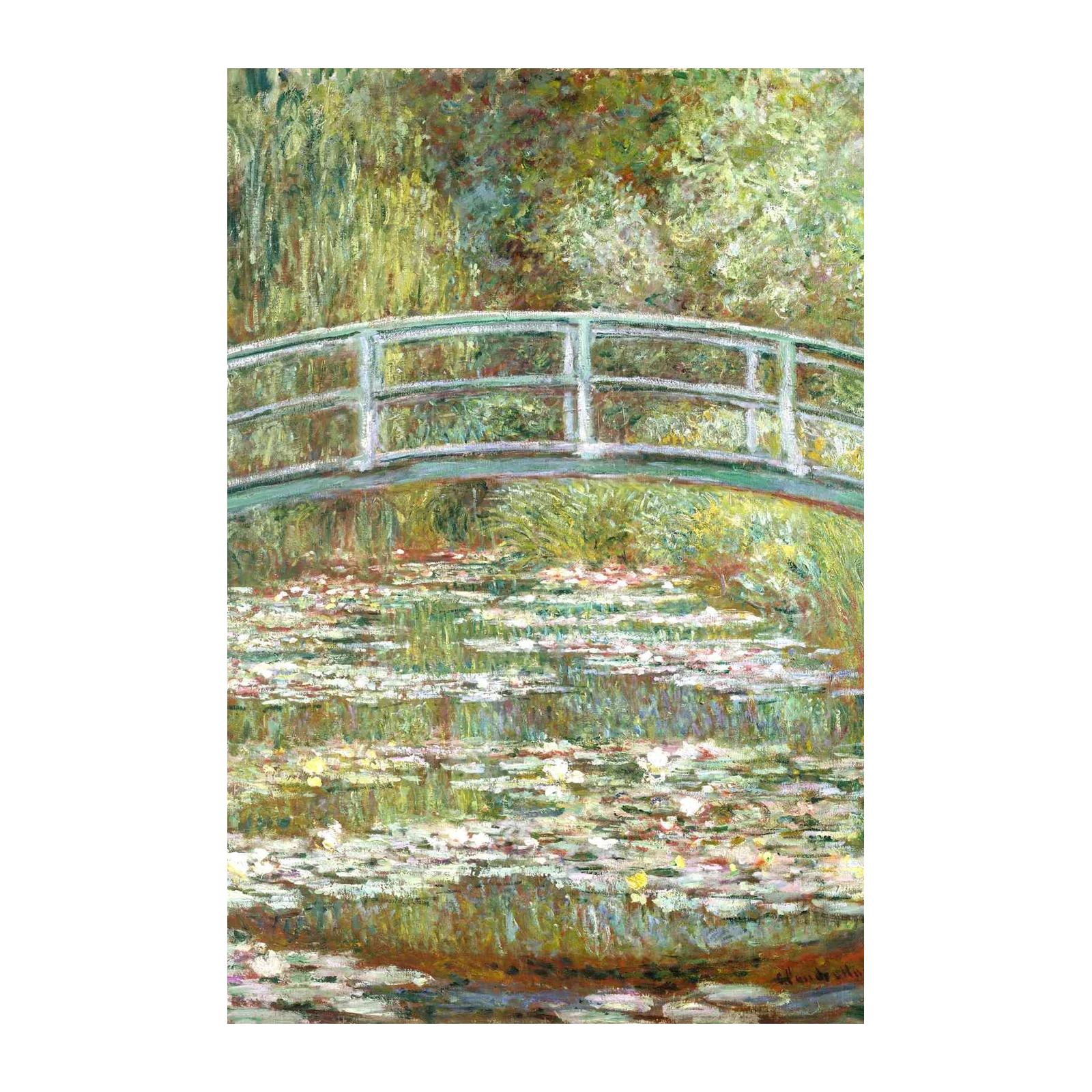 Monet's Japanese Bridge Wall Art - Serene Garden Art