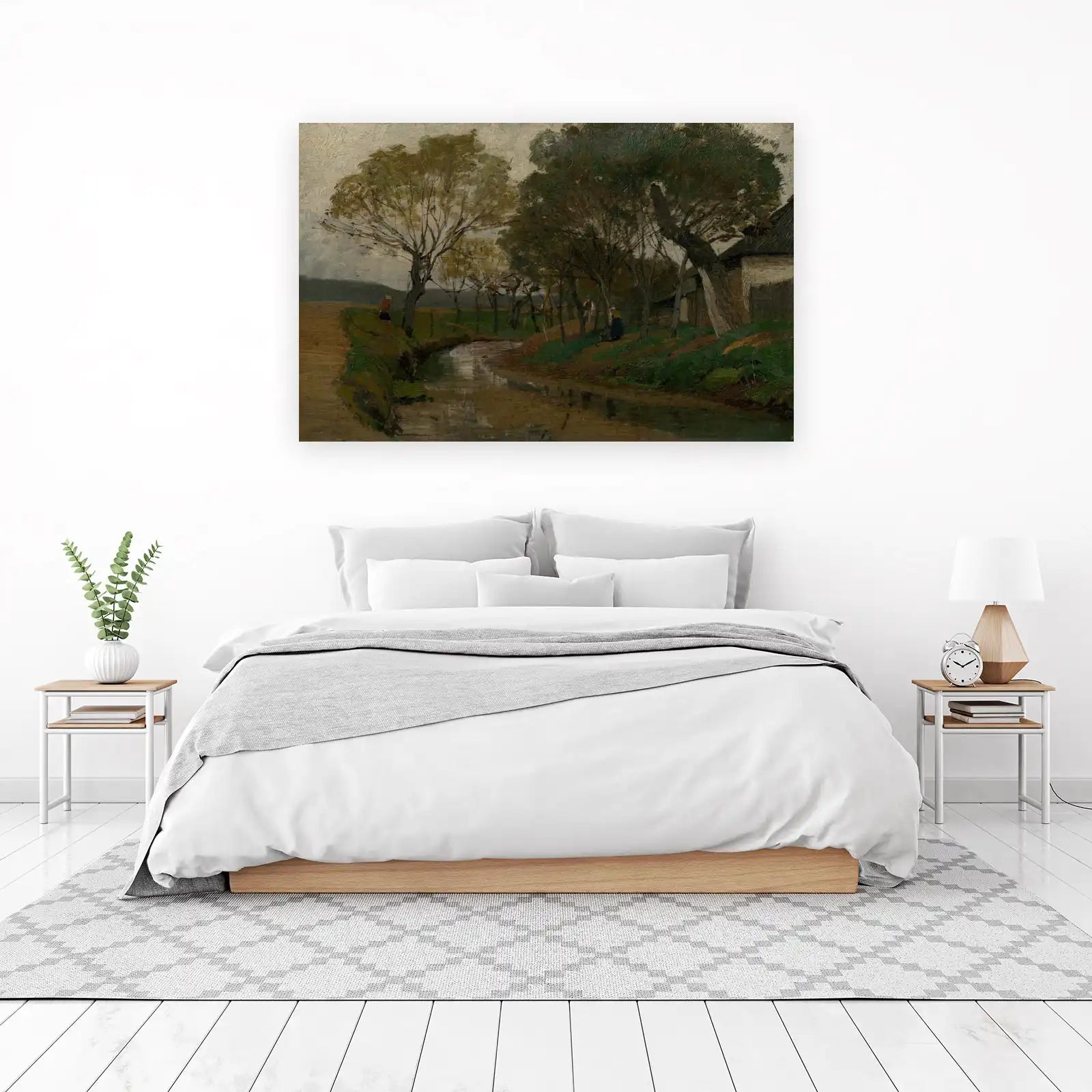 Riverside Countryside Landscape Wall Art