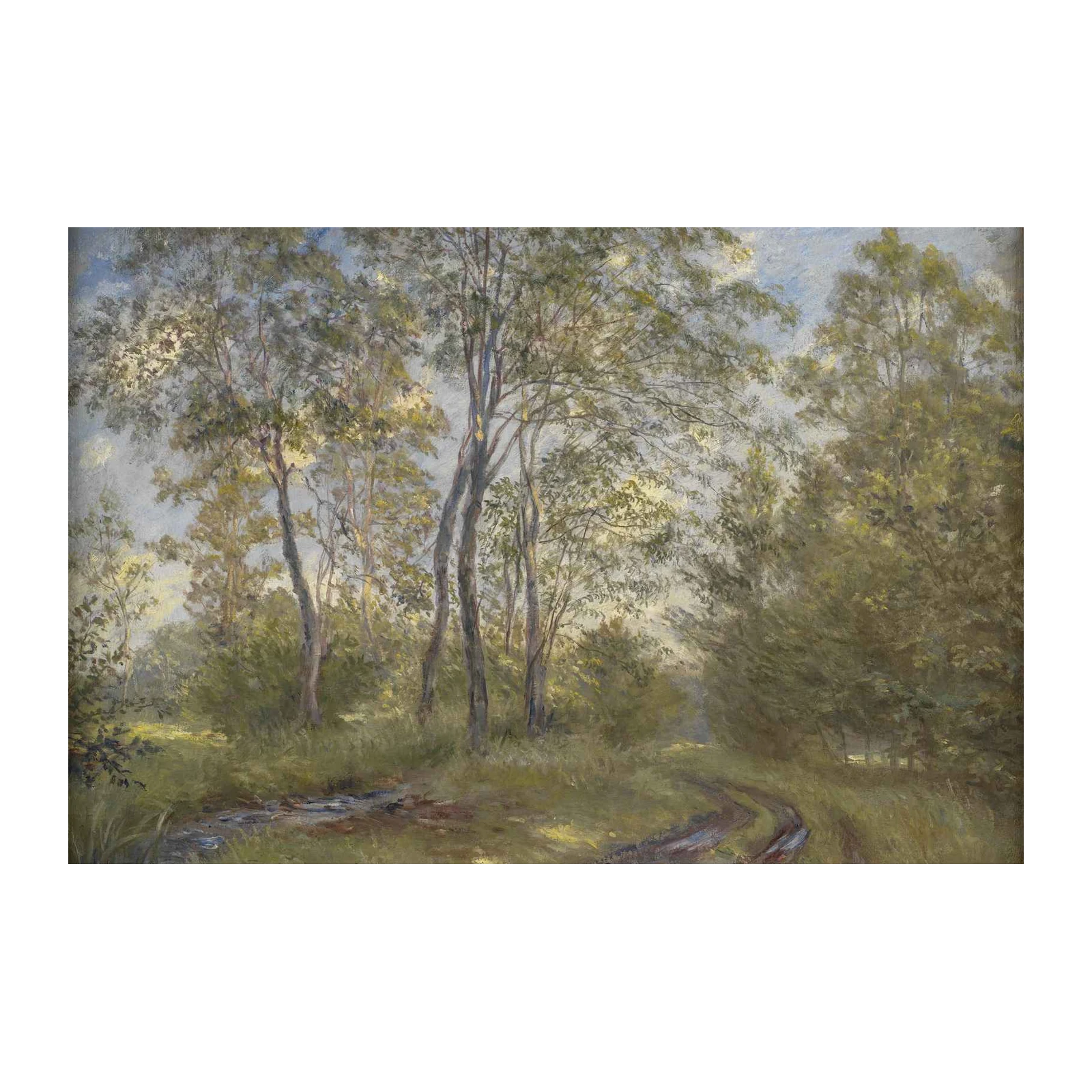 Serene Forest Path Impressionist Wall Art