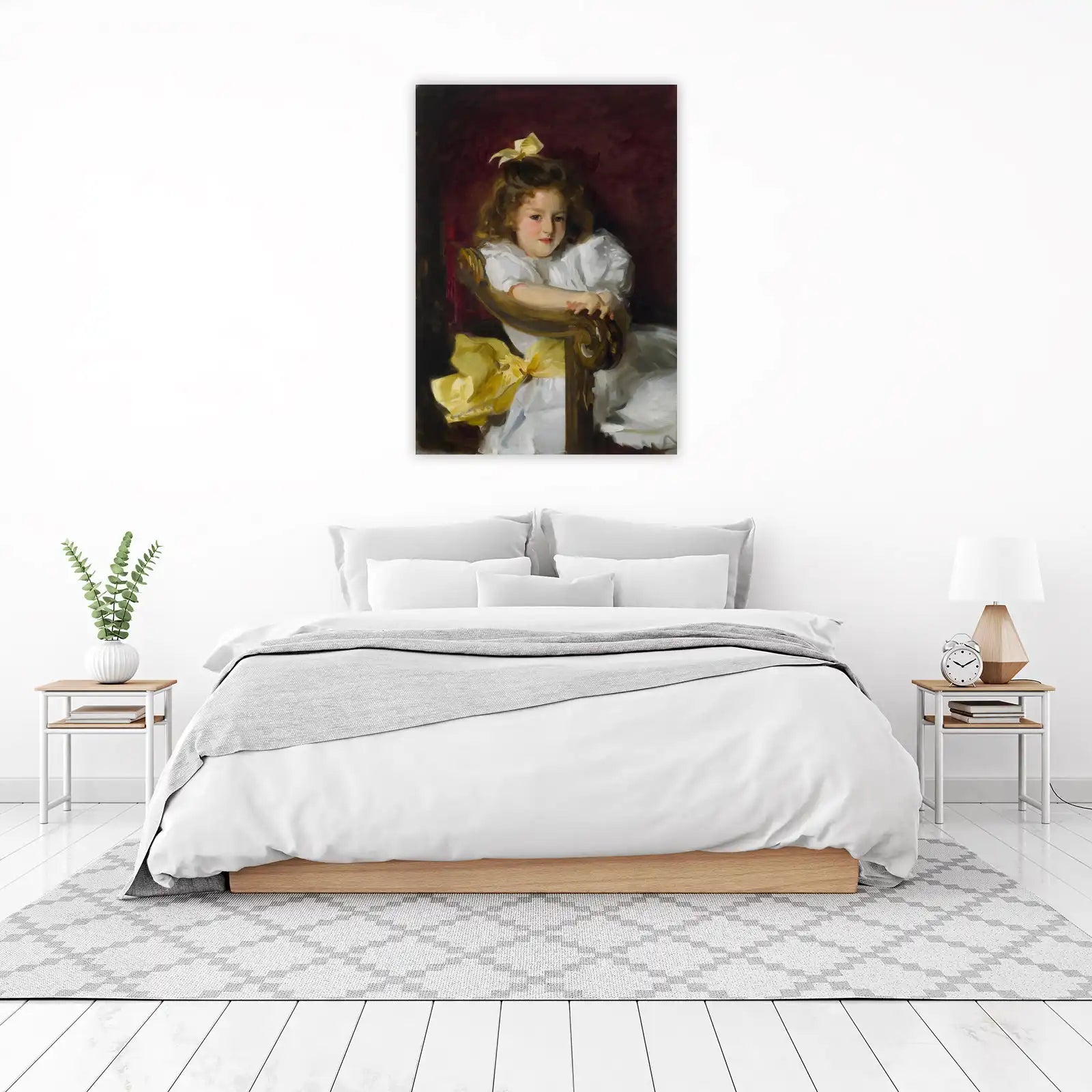 Victorian Girl with Yellow Bow Wall Art