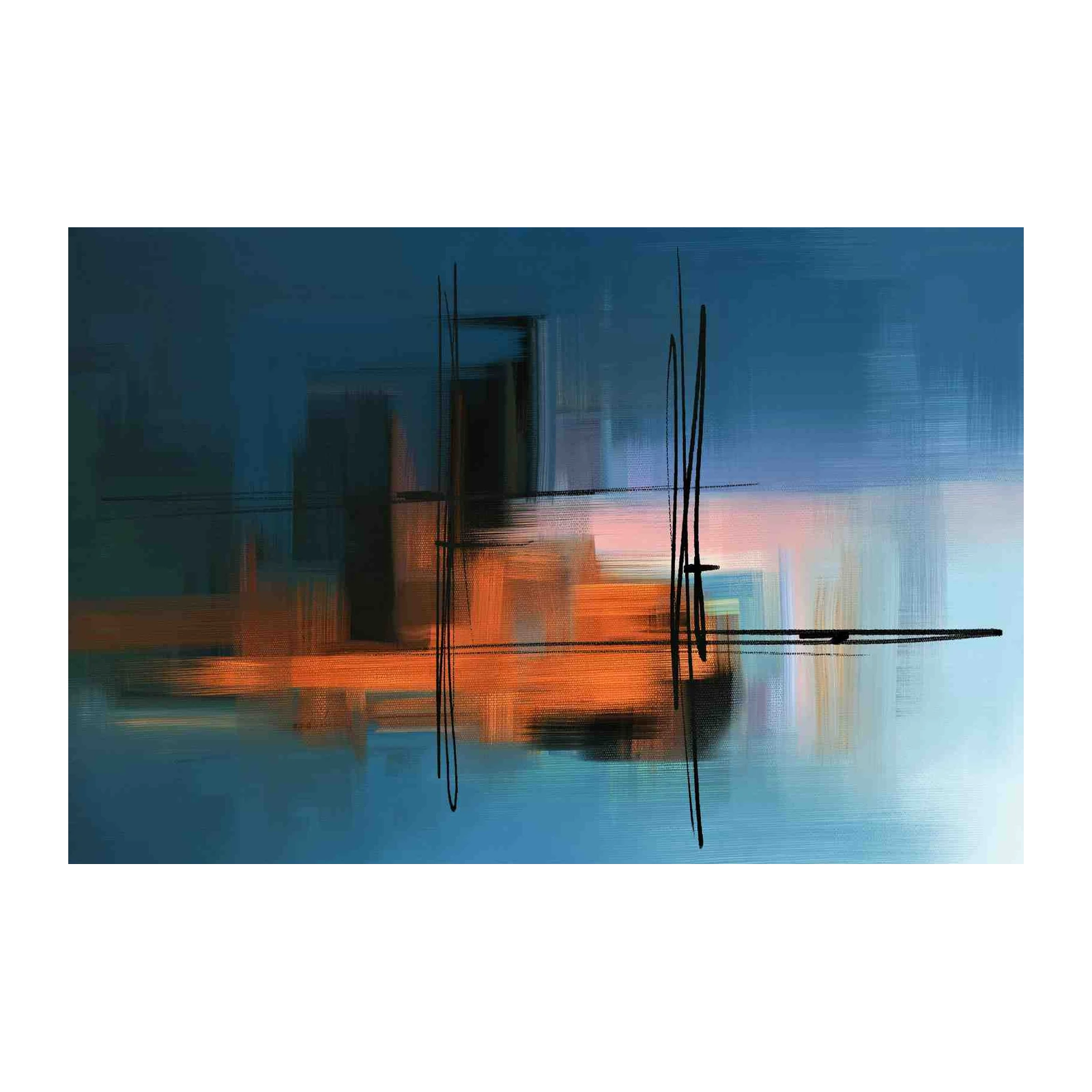 Abstract Cityscape Wall Art