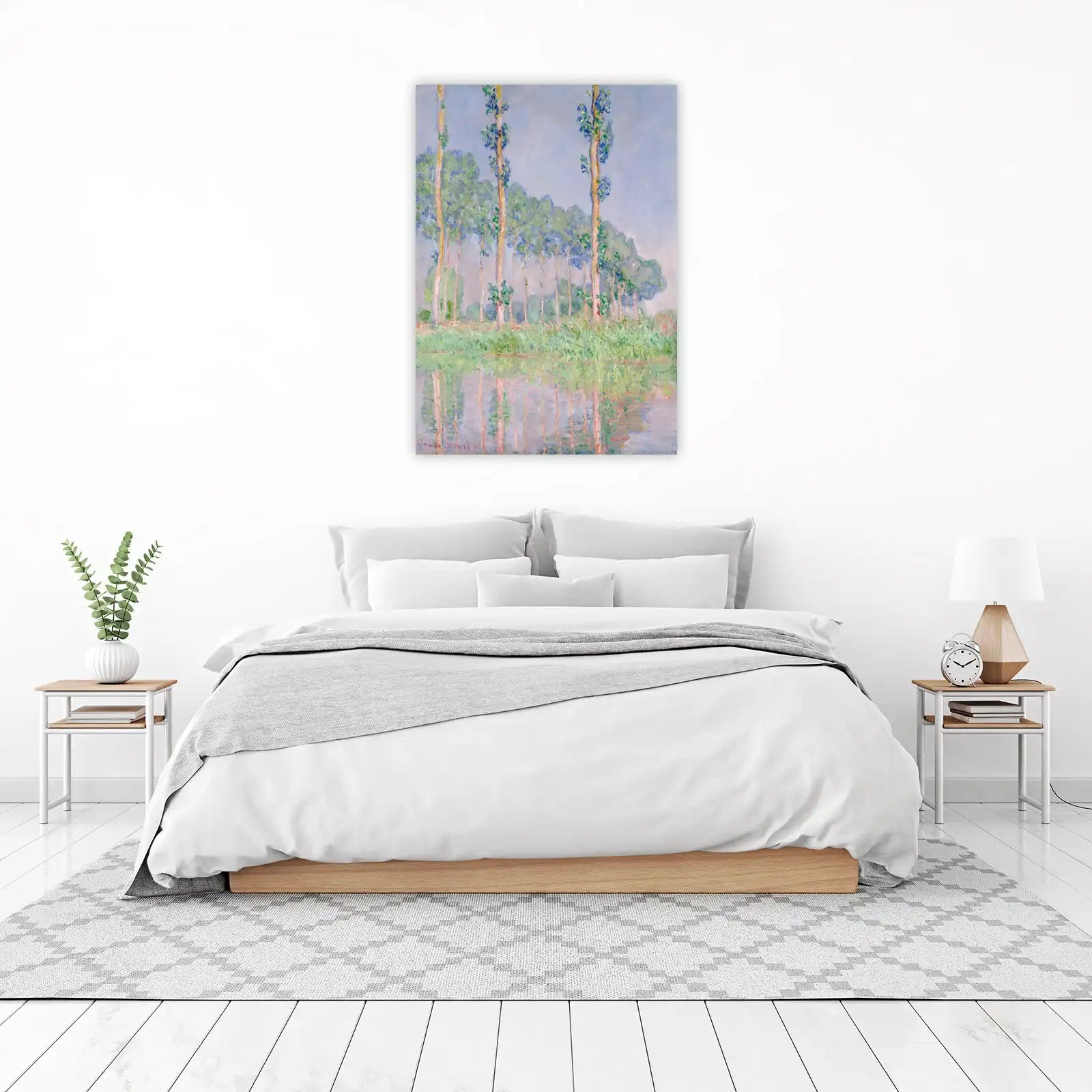 Serene Poplars Reflection Wall Art