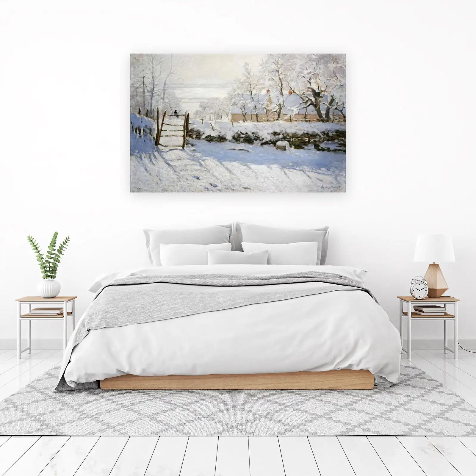 Winter Bird & Snow Landscape Wall Art