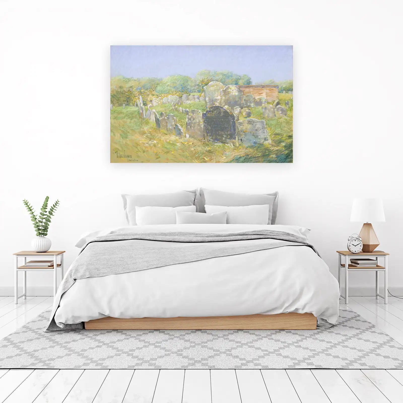 Historic Cemetery Landscape Impressionist Wall Art