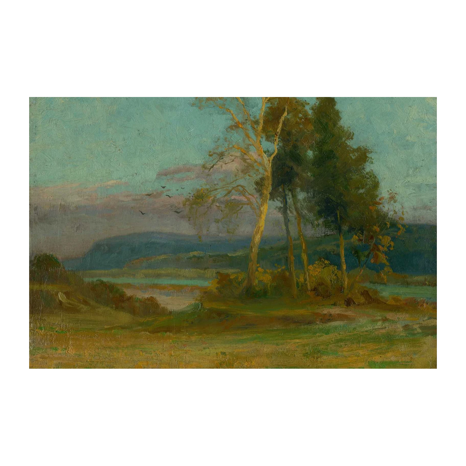 Serene Landscape Oil Painting Wall Art