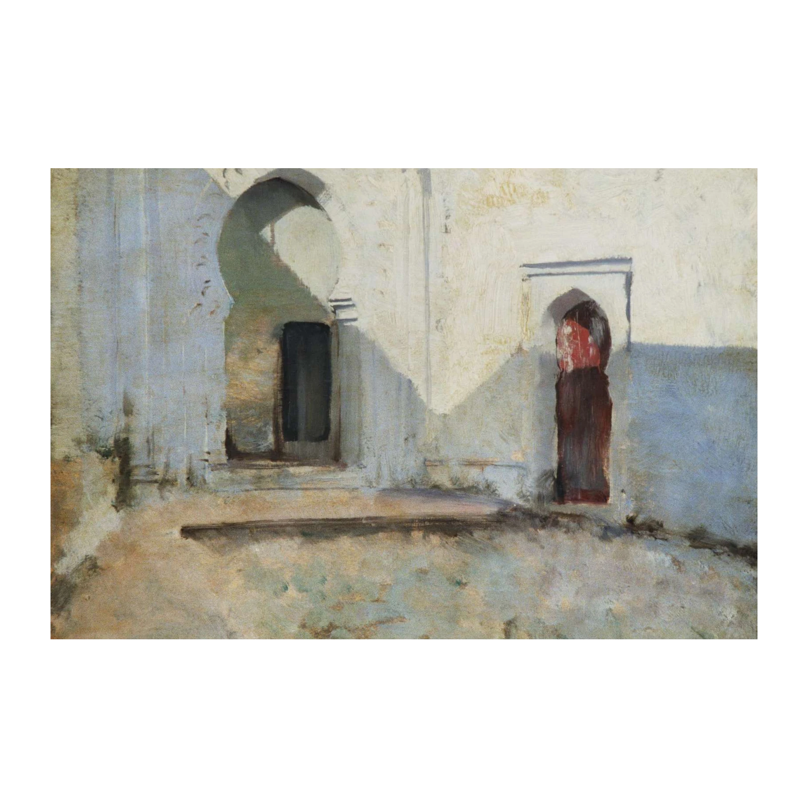 Serene Moroccan Courtyard Wall Art Wall Art