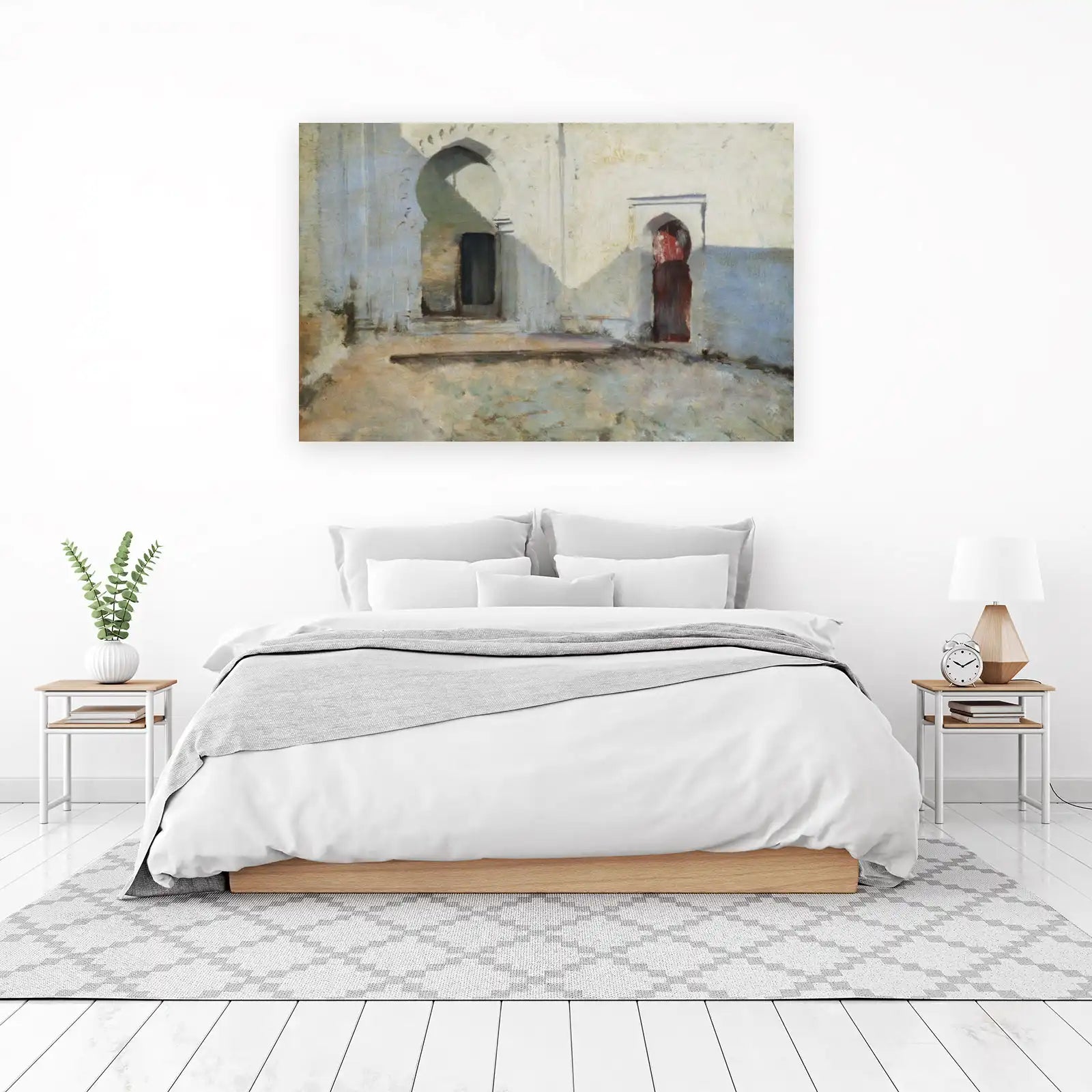 Serene Moroccan Courtyard Wall Art Wall Art