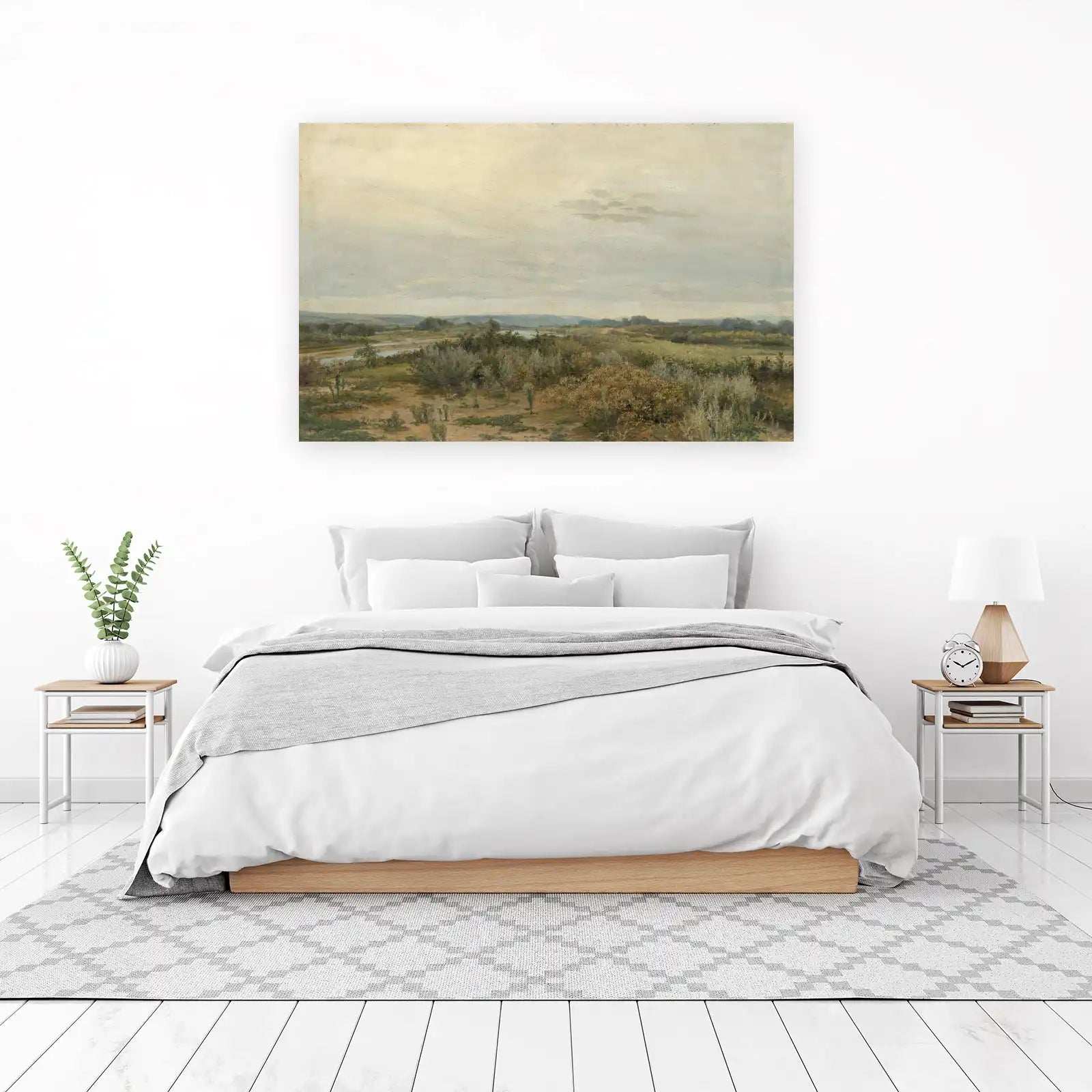 Tranquil River Landscape Oil Painting Wall Art