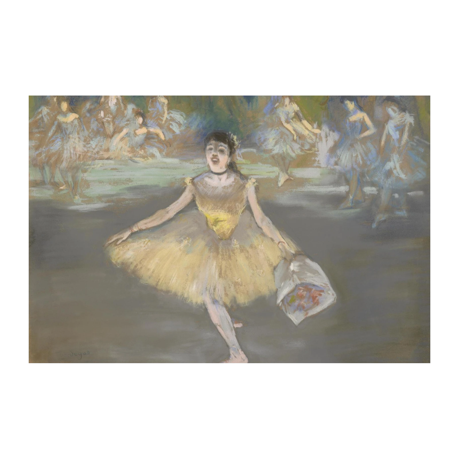 Ballet Dancer Receiving Flowers Wall Art