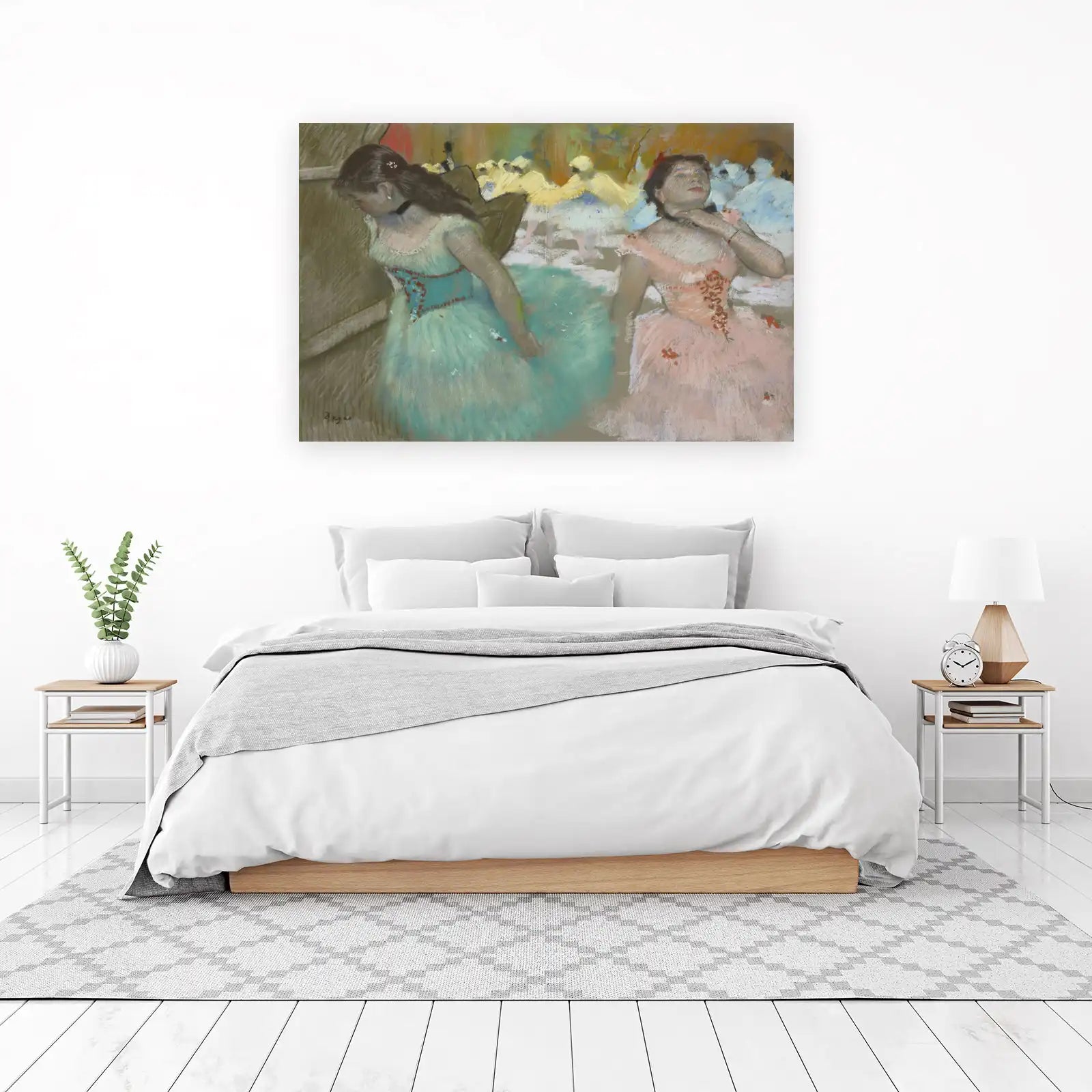 Elegant Ballet Dancers Pastel Wall Art