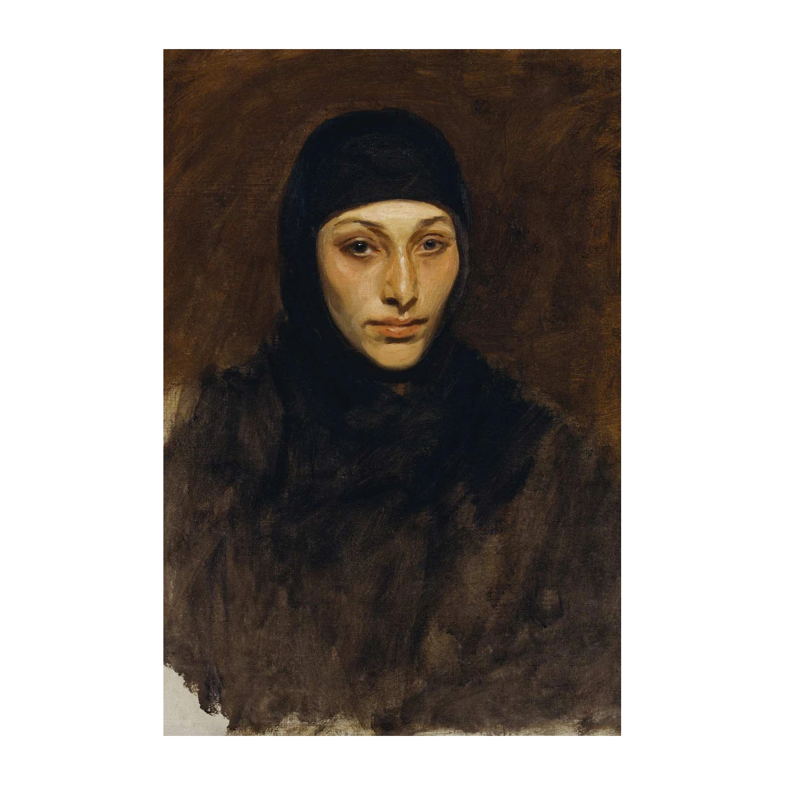 Mysterious Woman Portrait Wall Art