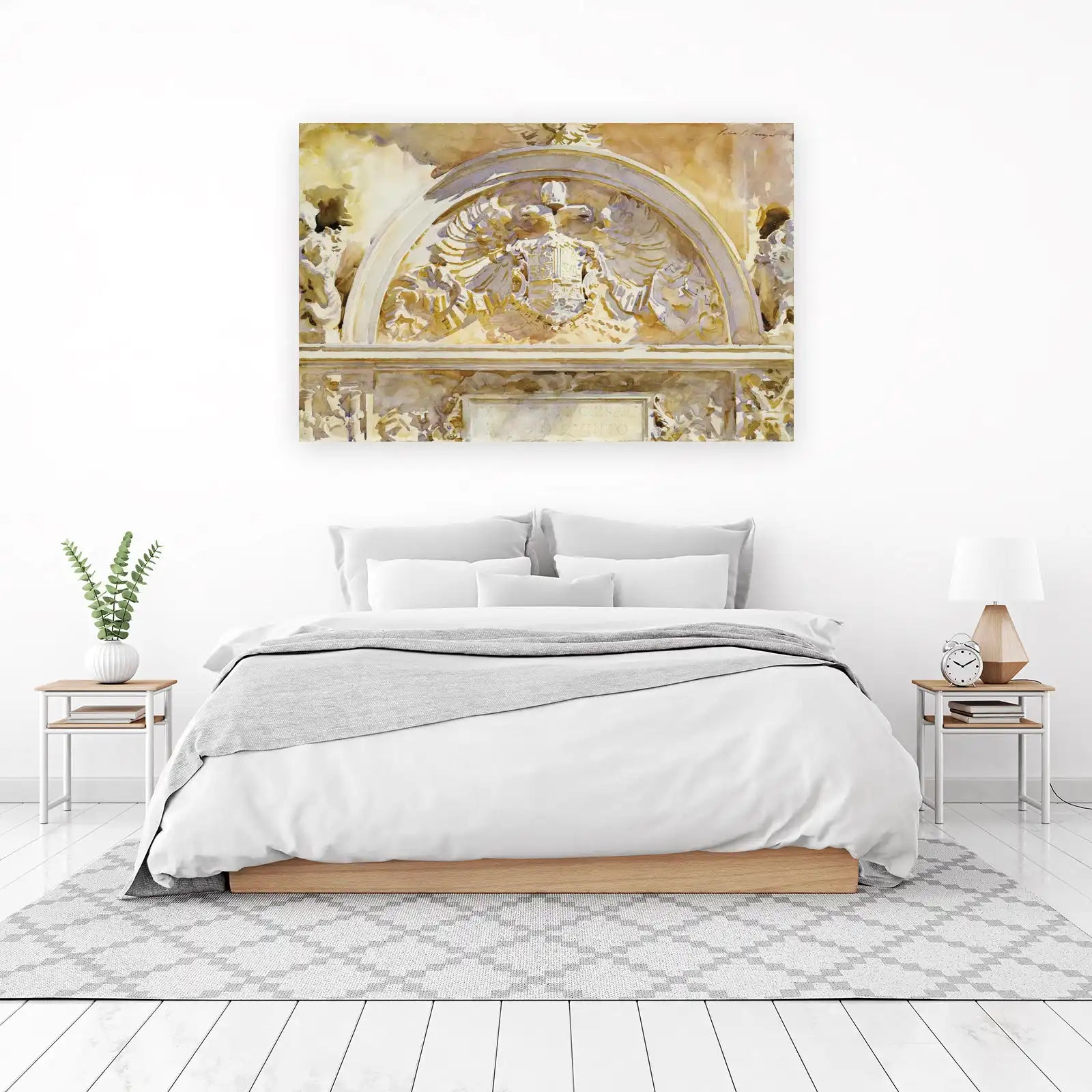 Majestic Imperial Crest Watercolor Wall Art