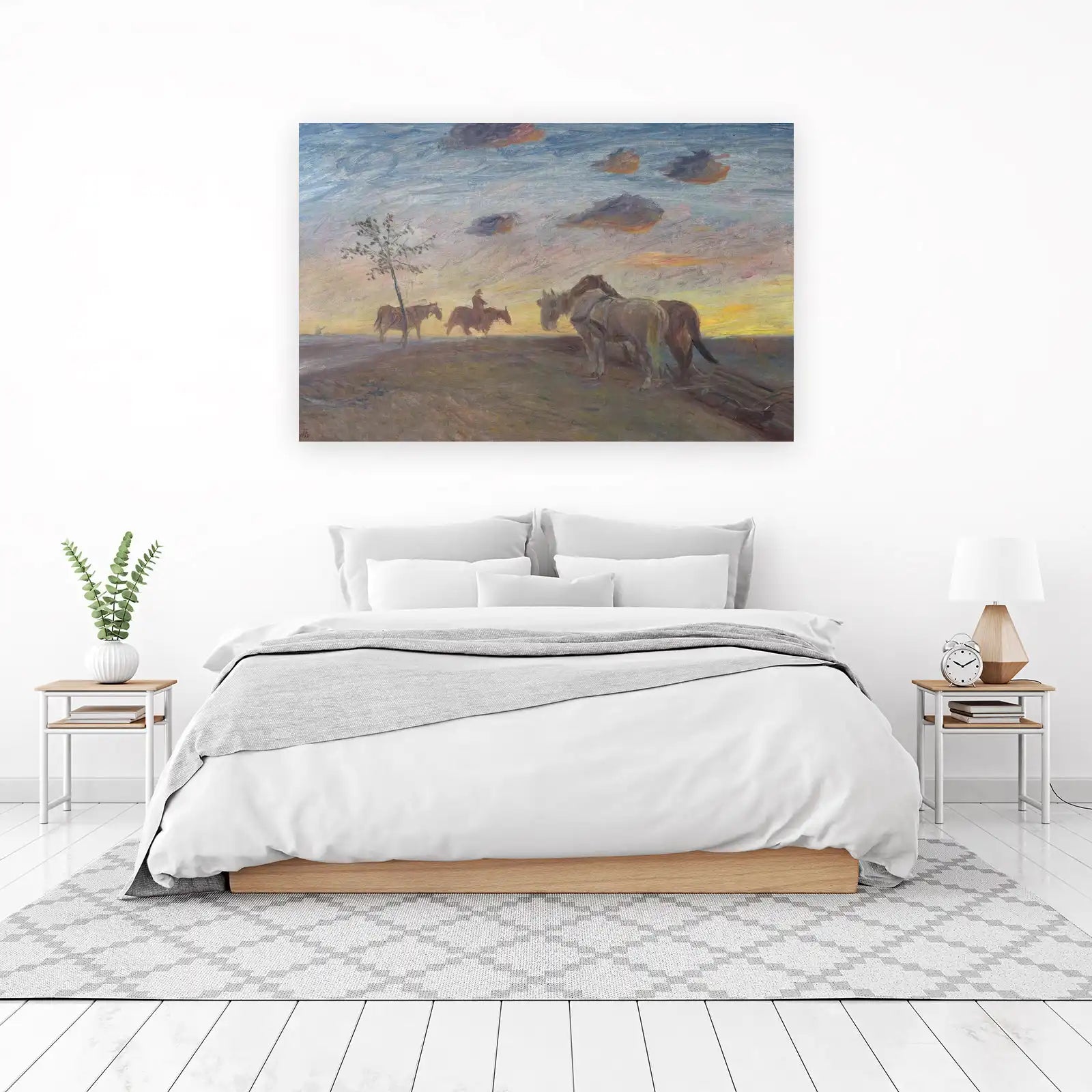 Impressionist Horses & Rider Wall Art