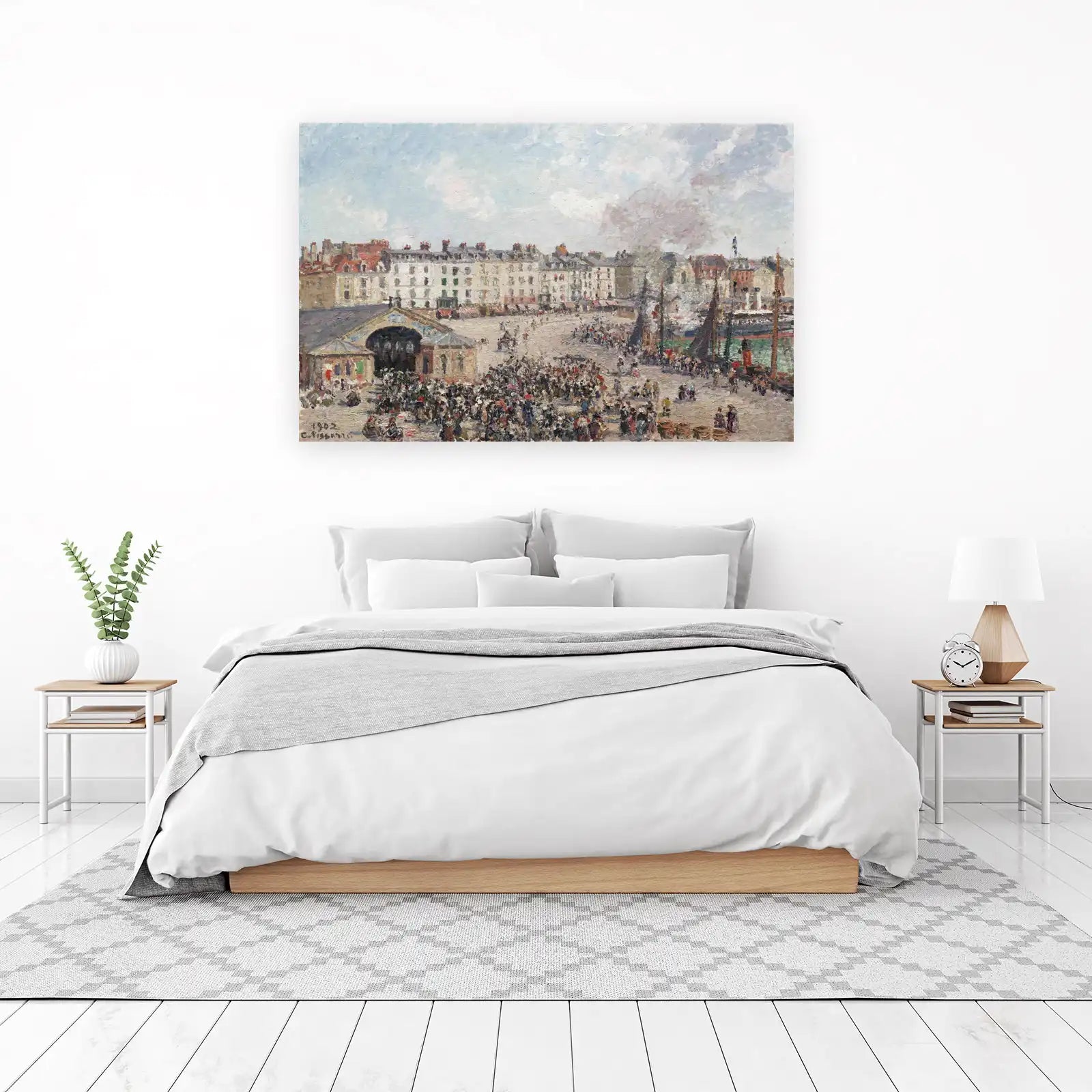 Parisian Harbor Scene Impressionist Wall Art