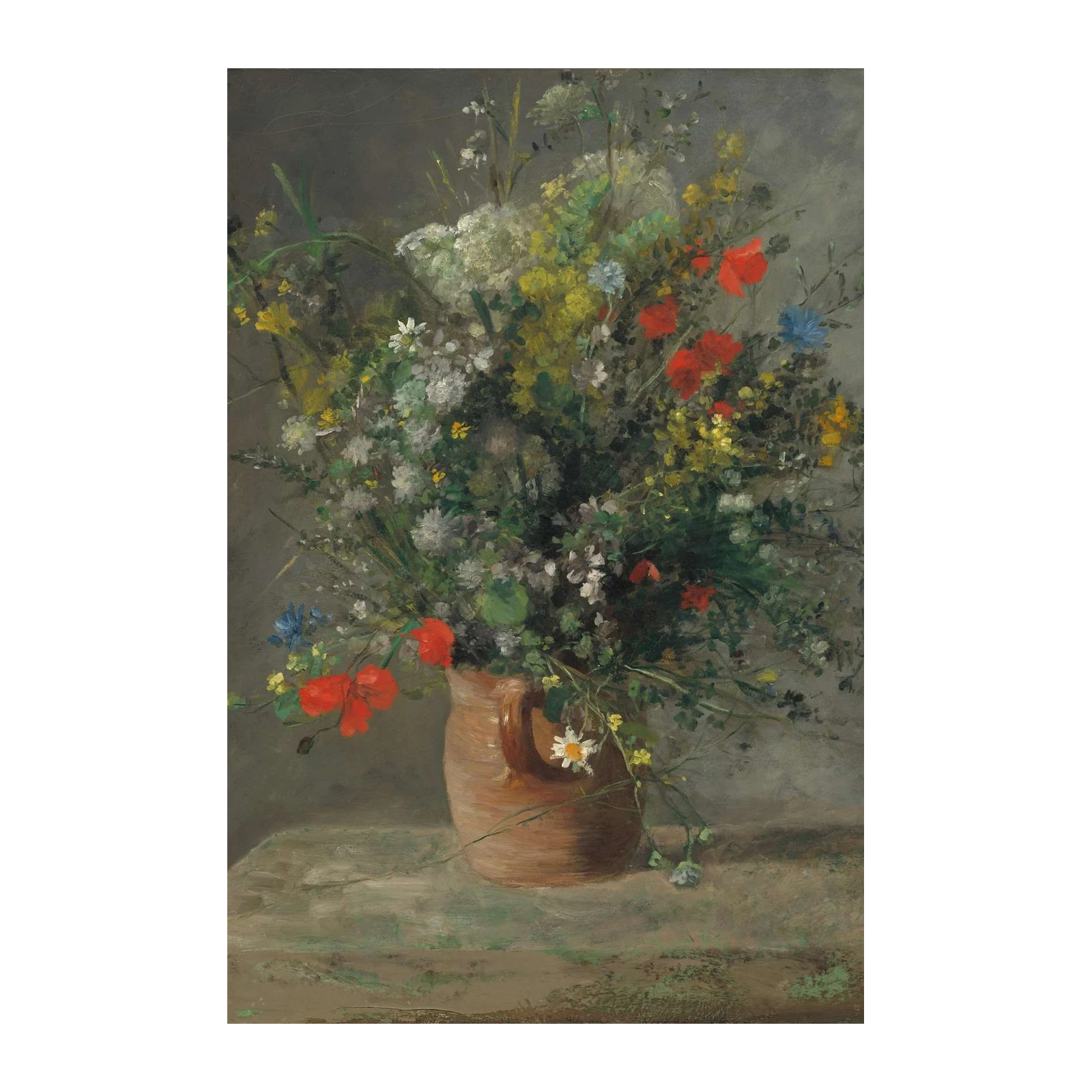 Impressionist Wildflowers in Vase Wall Art
