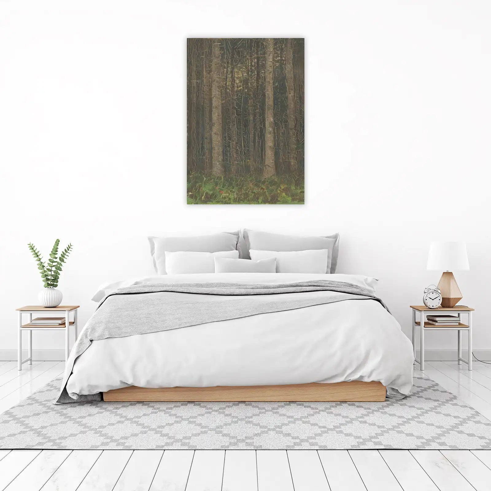Mystic Forest Trees Textured Wall Art