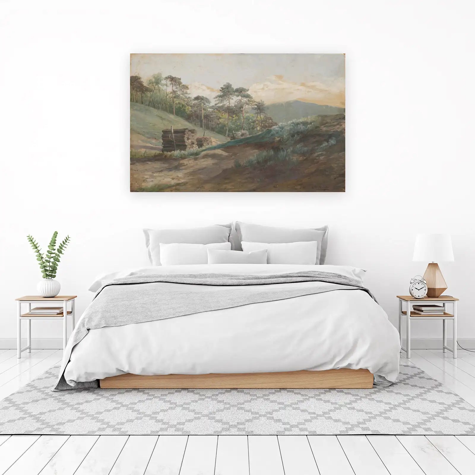 Peaceful Forest Landscape Vintage Wall Art