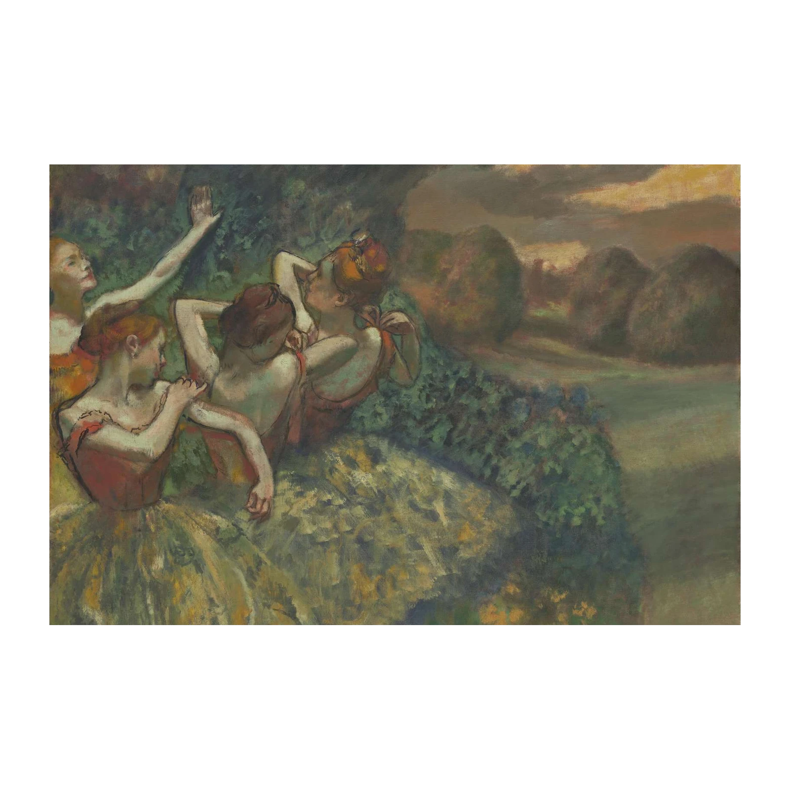 Degas Dancers Embrace Nature Wall Art