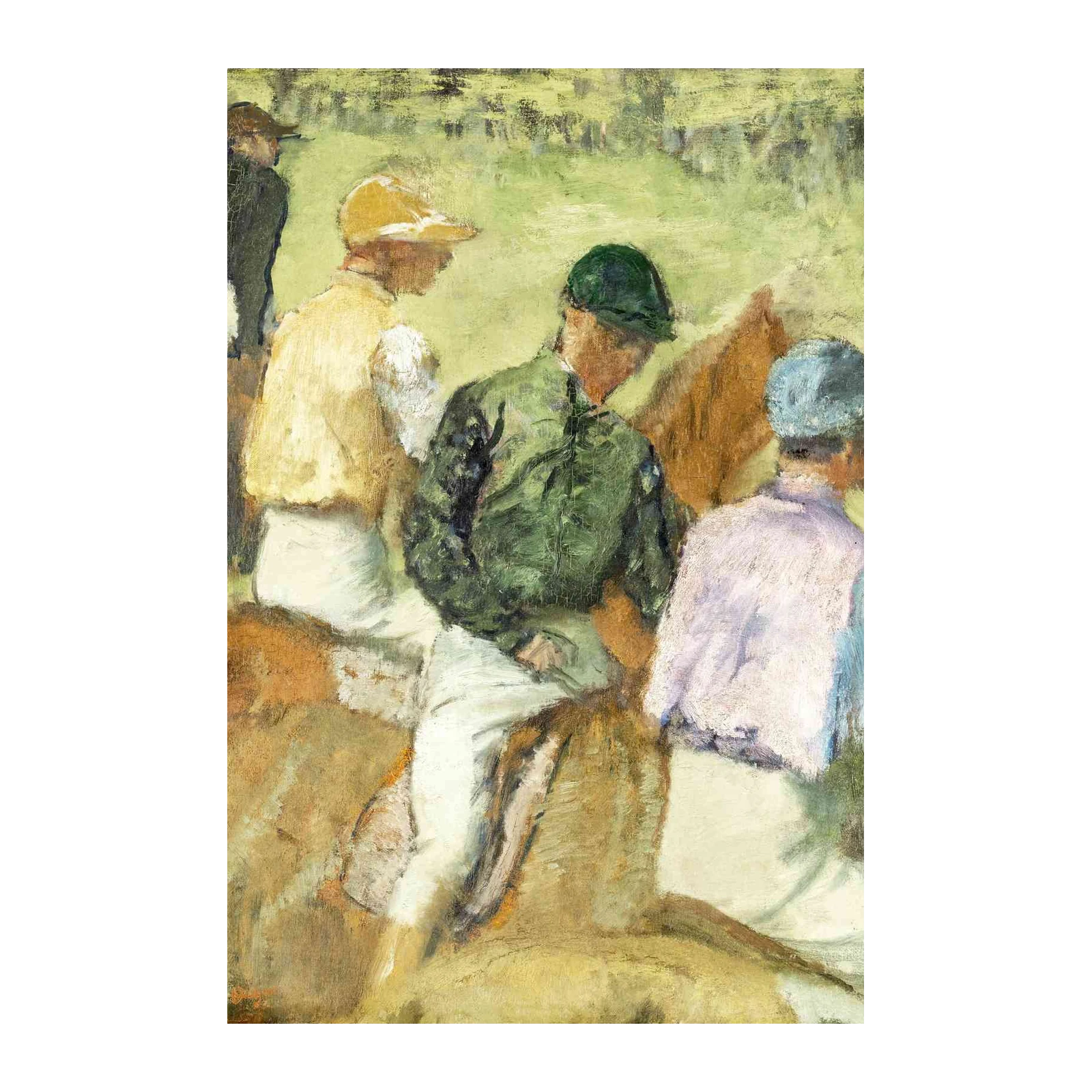 Jockeys & Horses Impressionist Art Wall Art