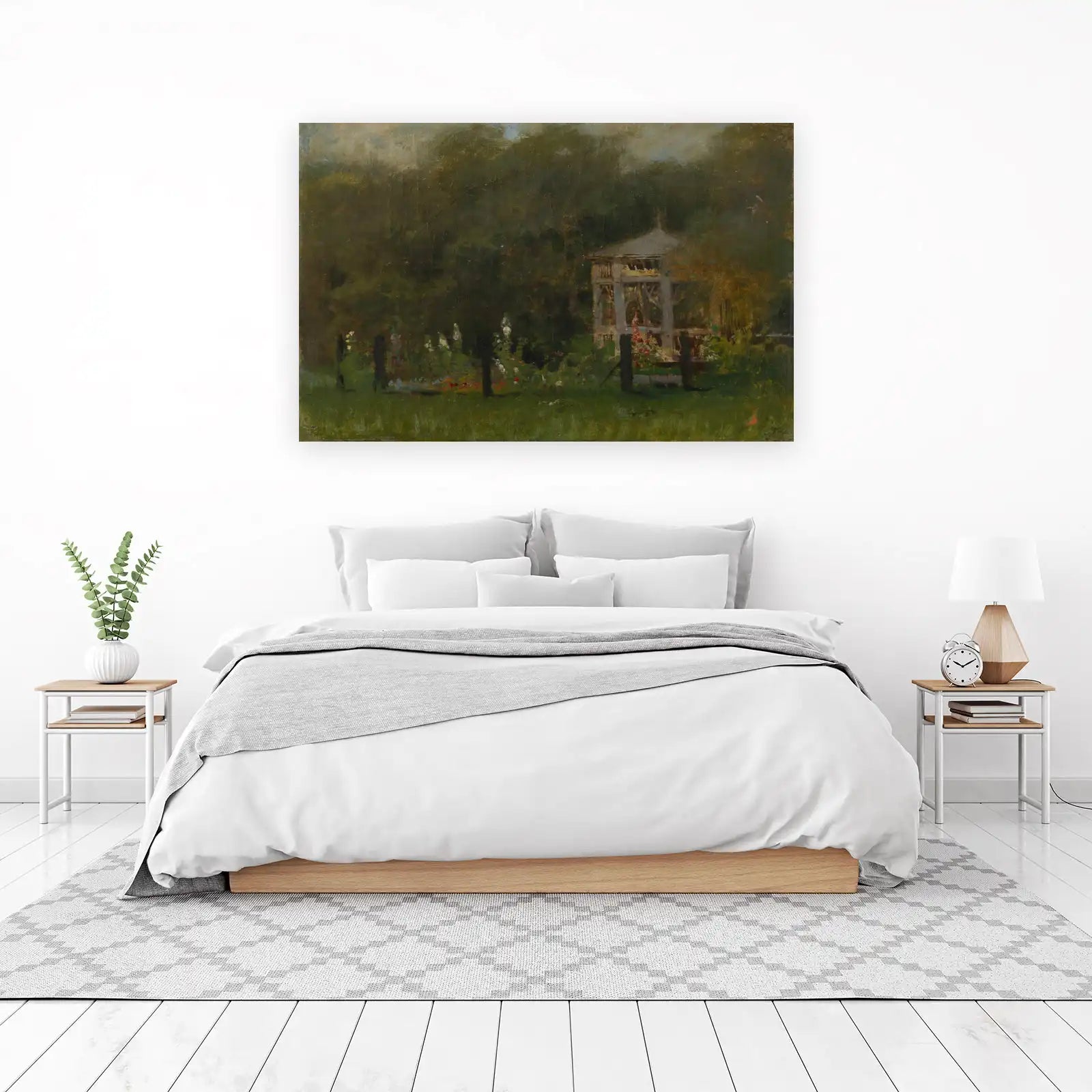 Serene Garden Gazebo Impressionist Wall Art