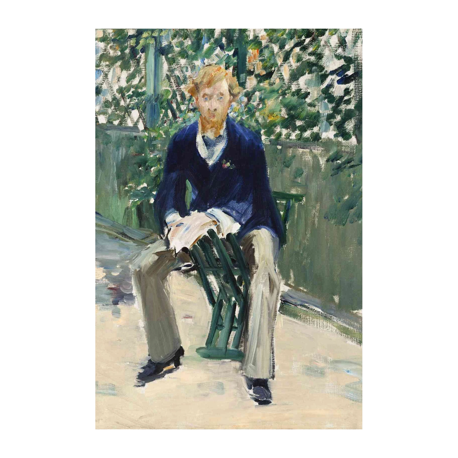 Man in Garden Impressionist Wall Art